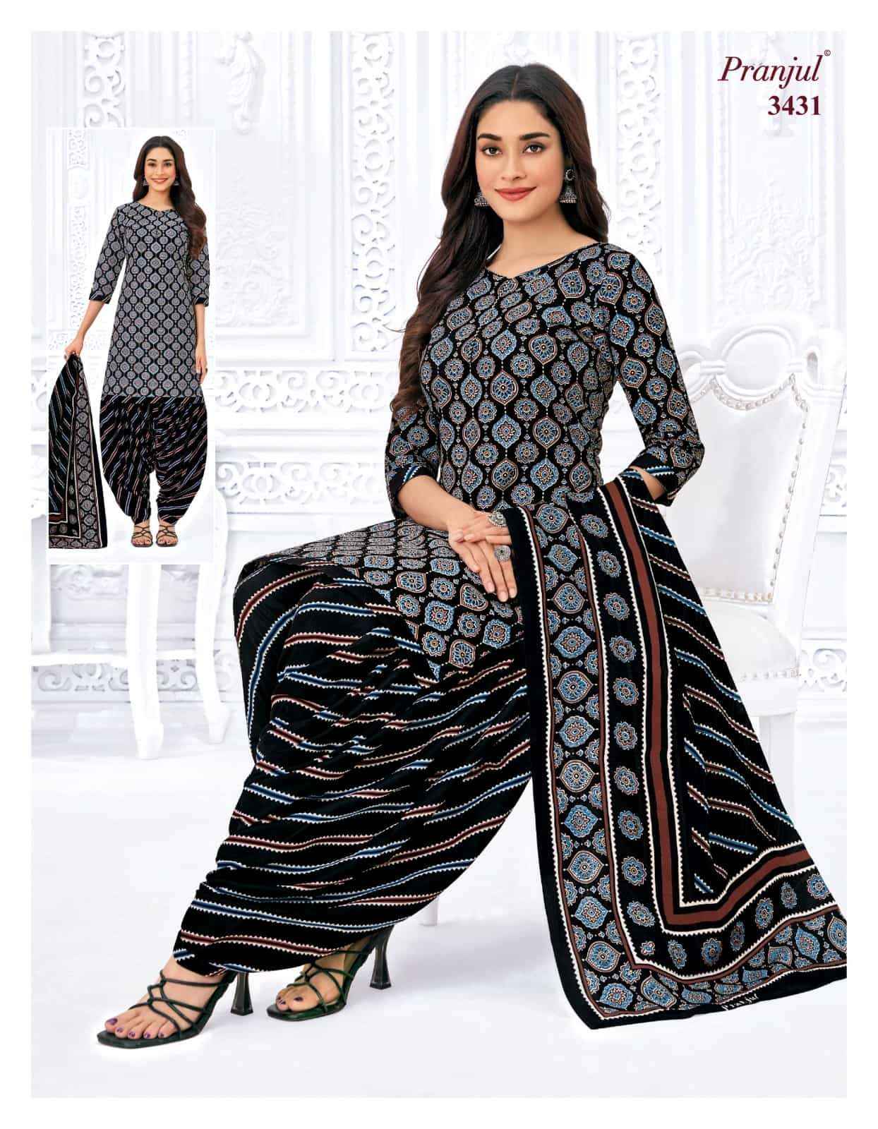 Pranjul Priyanshi Vol 34 Pure cotton pranjul dress material new catalogue ( 12 Pcs Catalog )