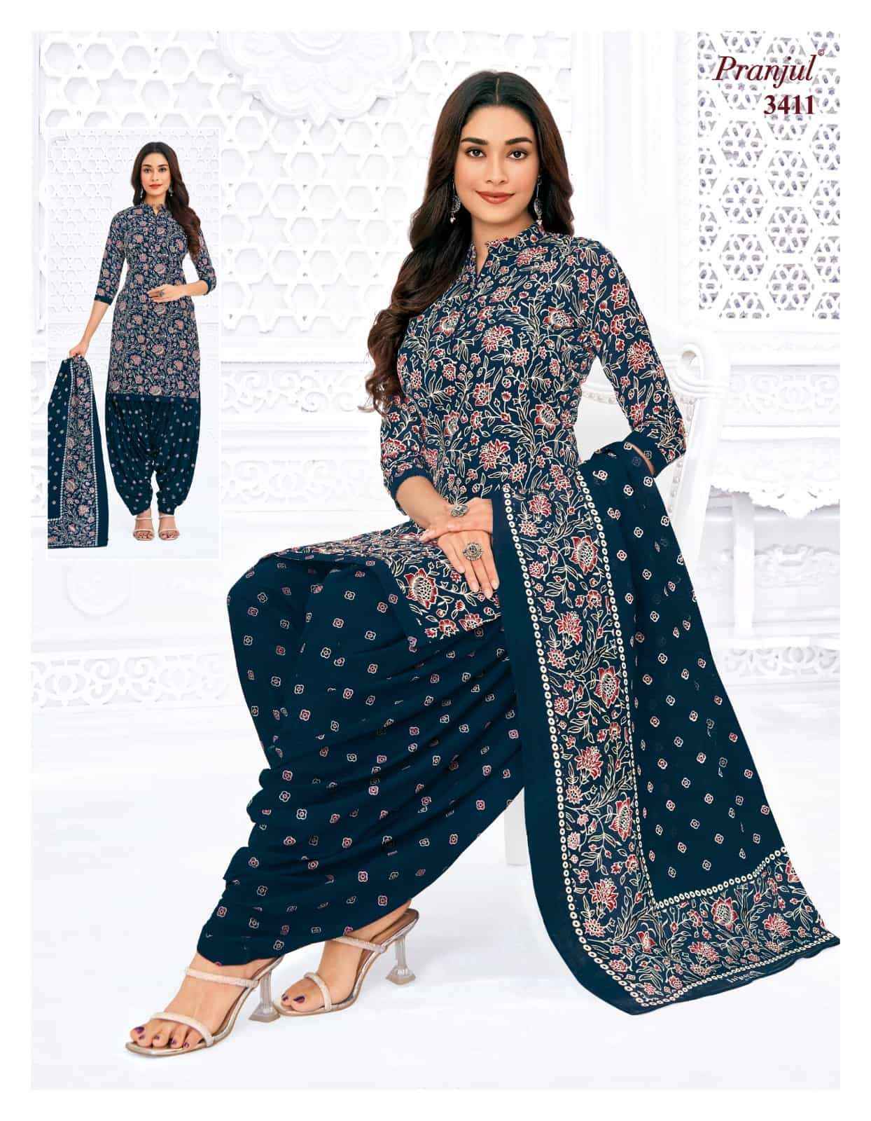 Pranjul Priyanshi Vol 34 Pure cotton pranjul dress material new catalogue ( 6 Pcs Catalog )