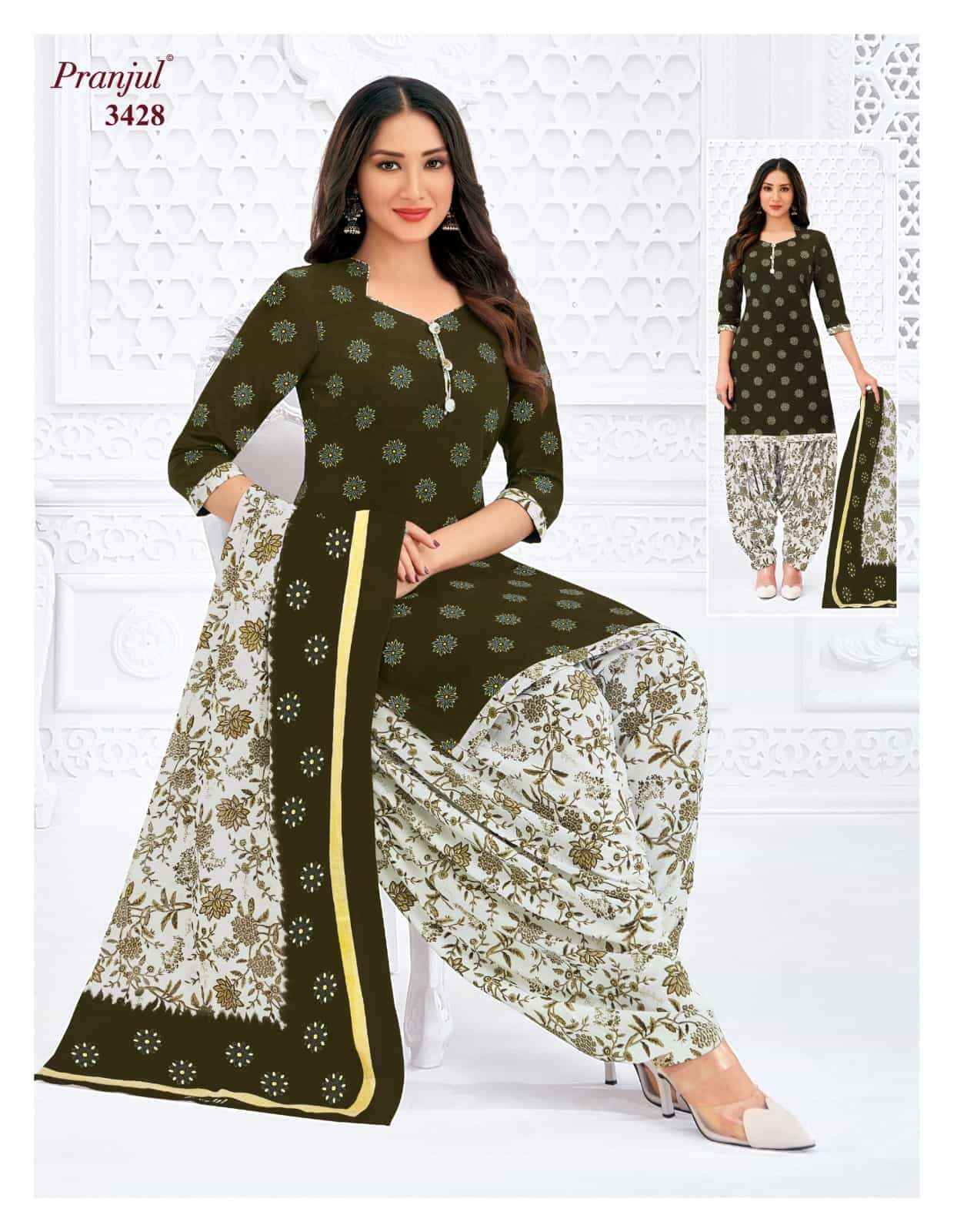 Pranjul Priyanshi Vol 34 Pure cotton pranjul dress material new catalogue ( 6 Pcs Catalog )