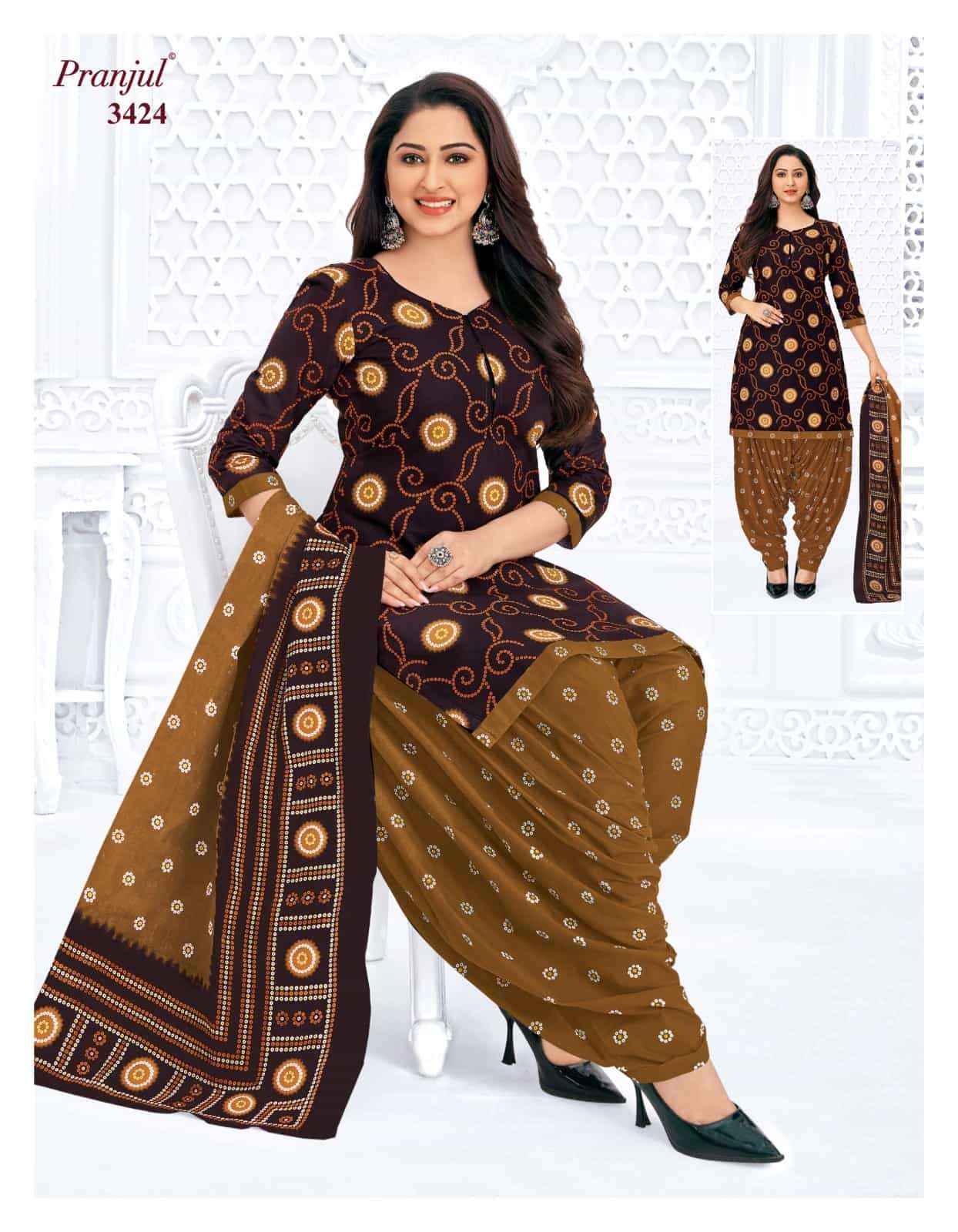 Pranjul Priyanshi Vol 34 Pure cotton pranjul dress material new catalogue ( 6 Pcs Catalog )