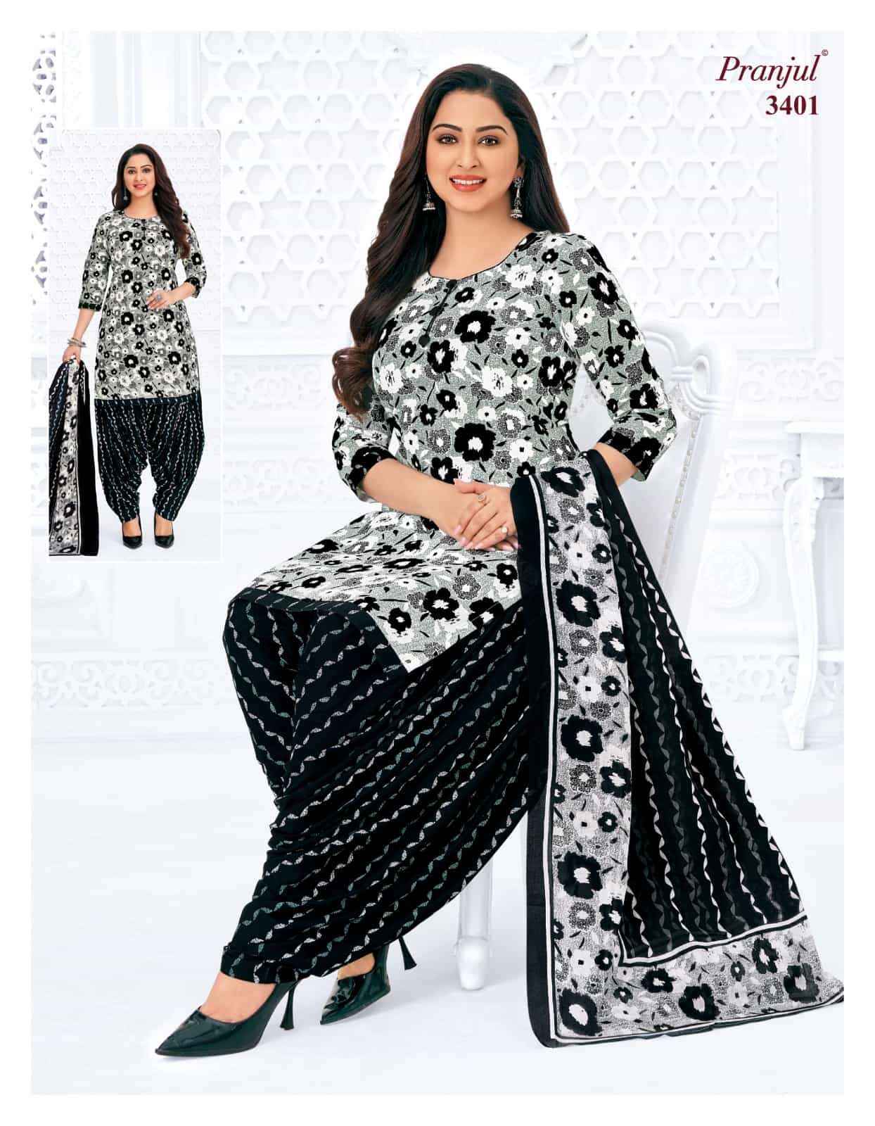 Pranjul Priyanshi Vol 34 Pure Cotton Unstitched Dress Material ( 6 Pcs Catalog )