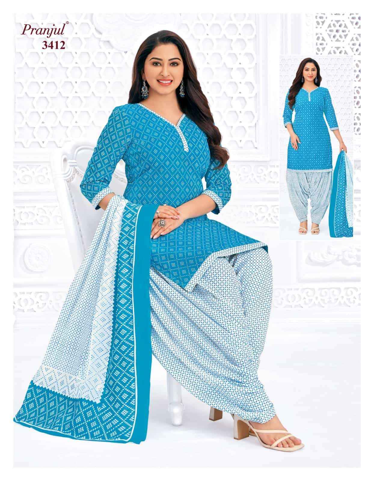 Pranjul Priyanshi Vol 34 Pure Cotton Unstitched Salwar Suits Surat Wholesale ( 6 Pcs Catalog )