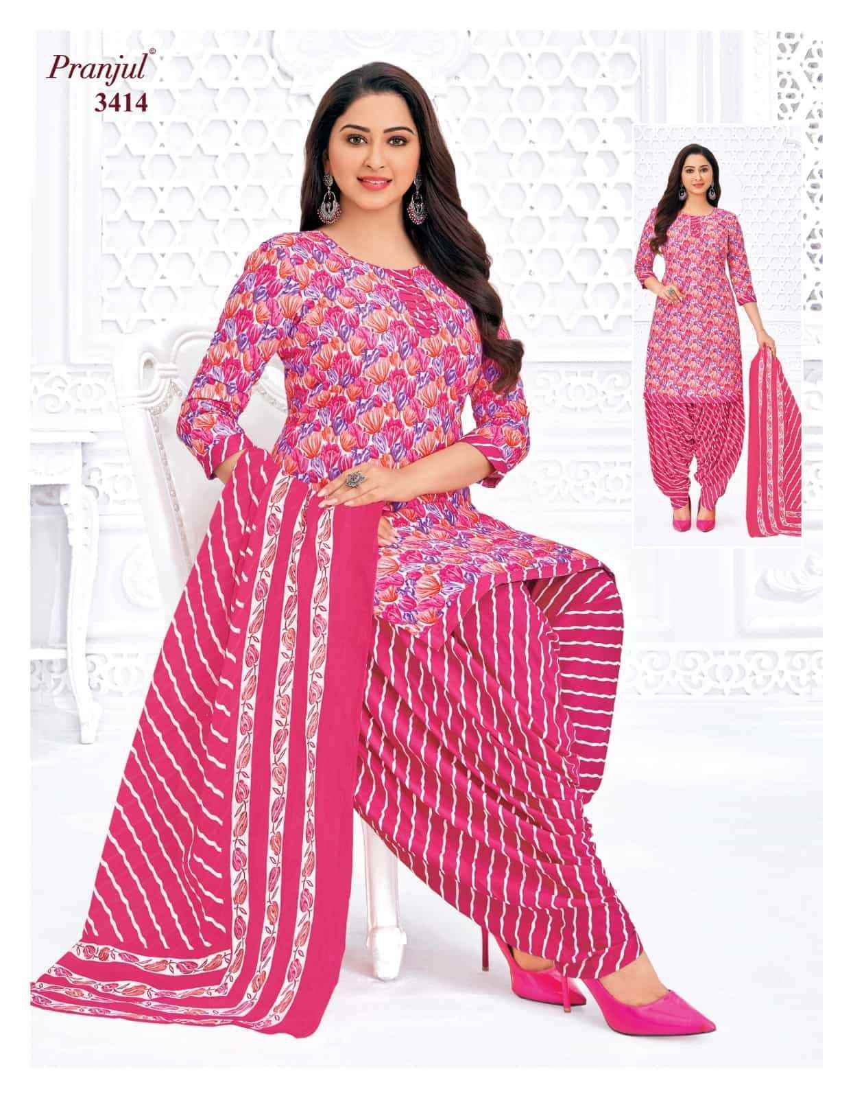 Pranjul Priyanshi Vol 34 Pure Cotton Unstitched Salwar Suits Surat Wholesale ( 6 Pcs Catalog )