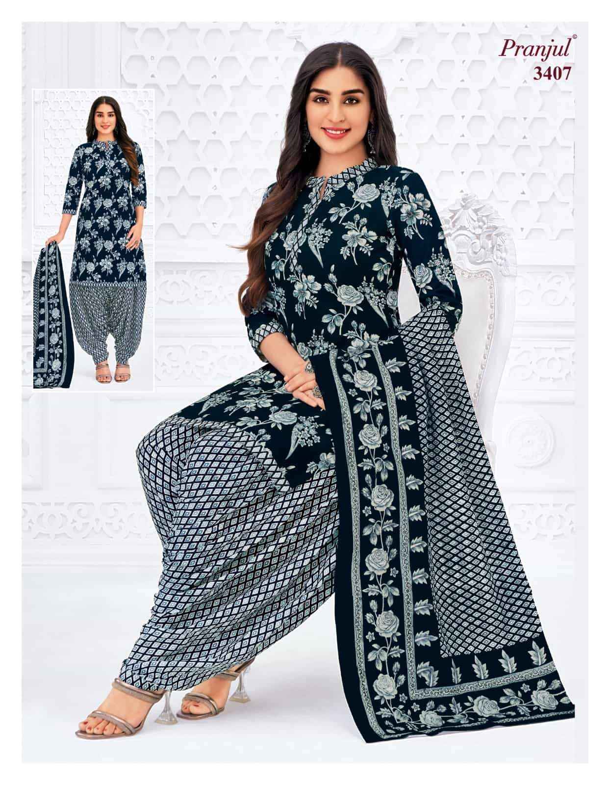 Pranjul Priyanshi Vol 34 Pure Cotton Unstitched Salwar Suits Surat Wholesale ( 6 Pcs Catalog )