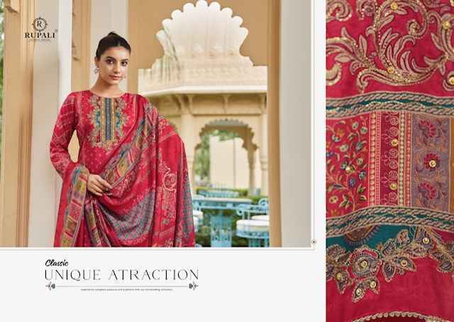 Rupali Fashion Sunera Viscouse Musline Dress Material Wholesale Price ( 4 Pcs Catalog )