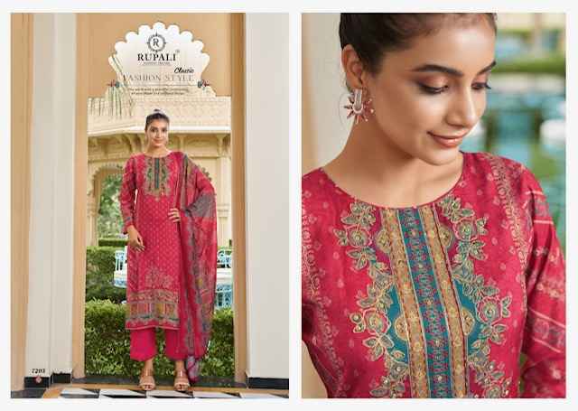 Rupali Fashion Sunera Viscouse Musline Dress Material Wholesale Price ( 4 Pcs Catalog )