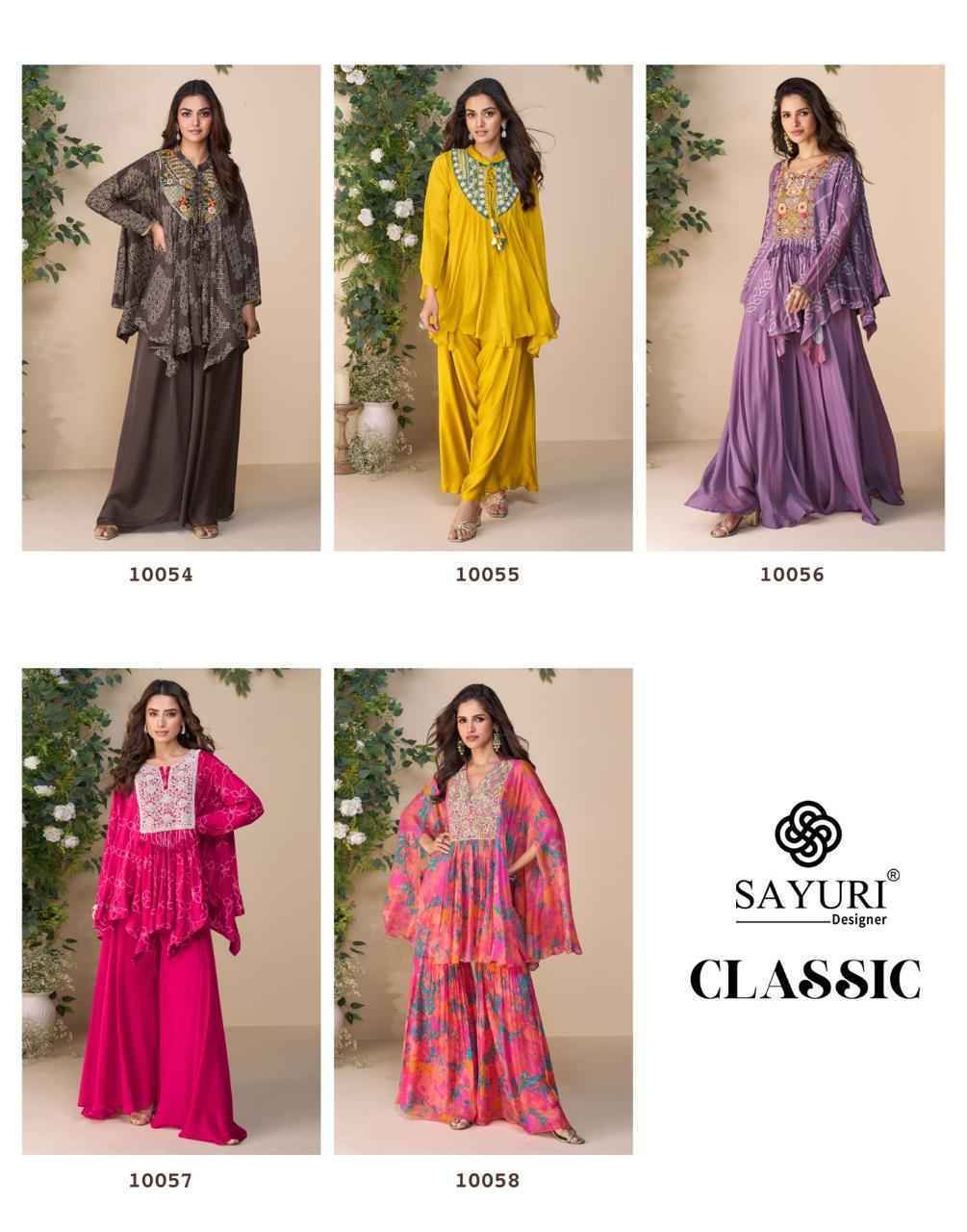 Sayuri Designer Classic Readymade Chinon Silk Dress Wholesale Price ( 5 Pcs Catalog )