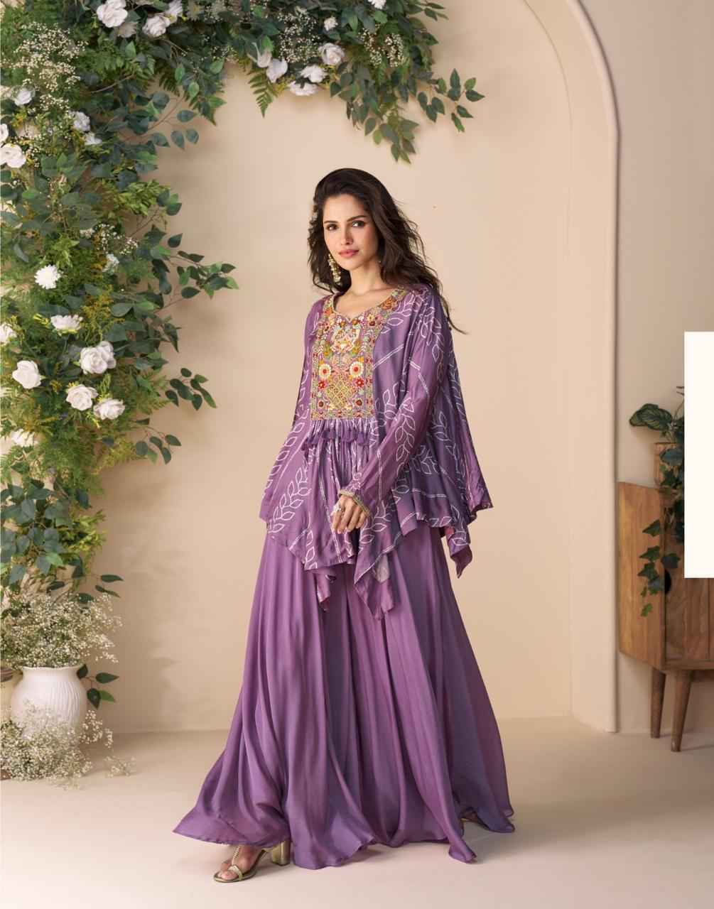 Sayuri Designer Classic Readymade Chinon Silk Dress Wholesale Price ( 5 Pcs Catalog )
