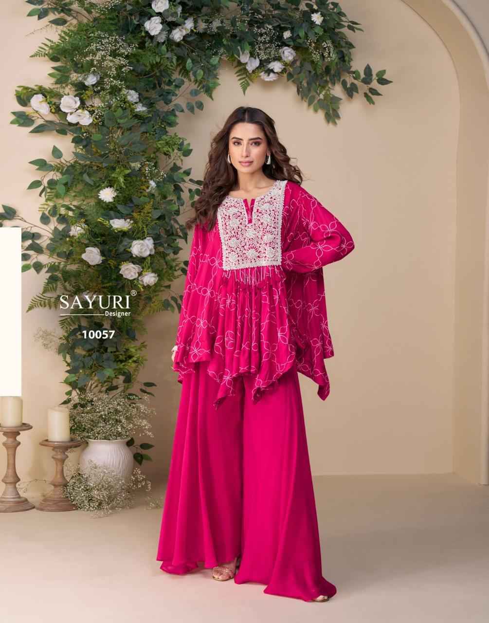 Sayuri Designer Classic Readymade Chinon Silk Dress Wholesale Price ( 5 Pcs Catalog )
