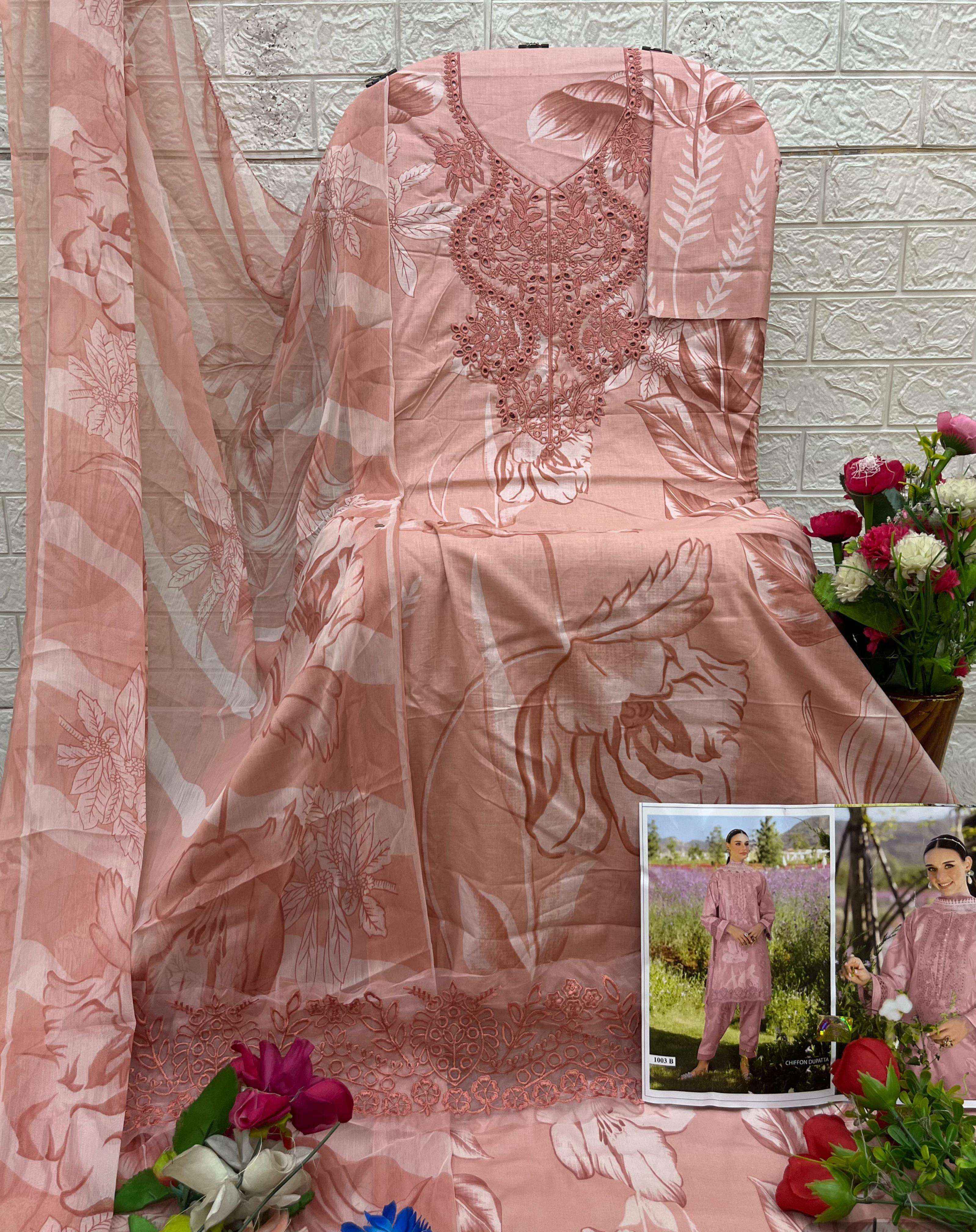 Shraddha Designer Flora Vol 1 Lawn Cotton Dress Material 6 pcs Catalogue