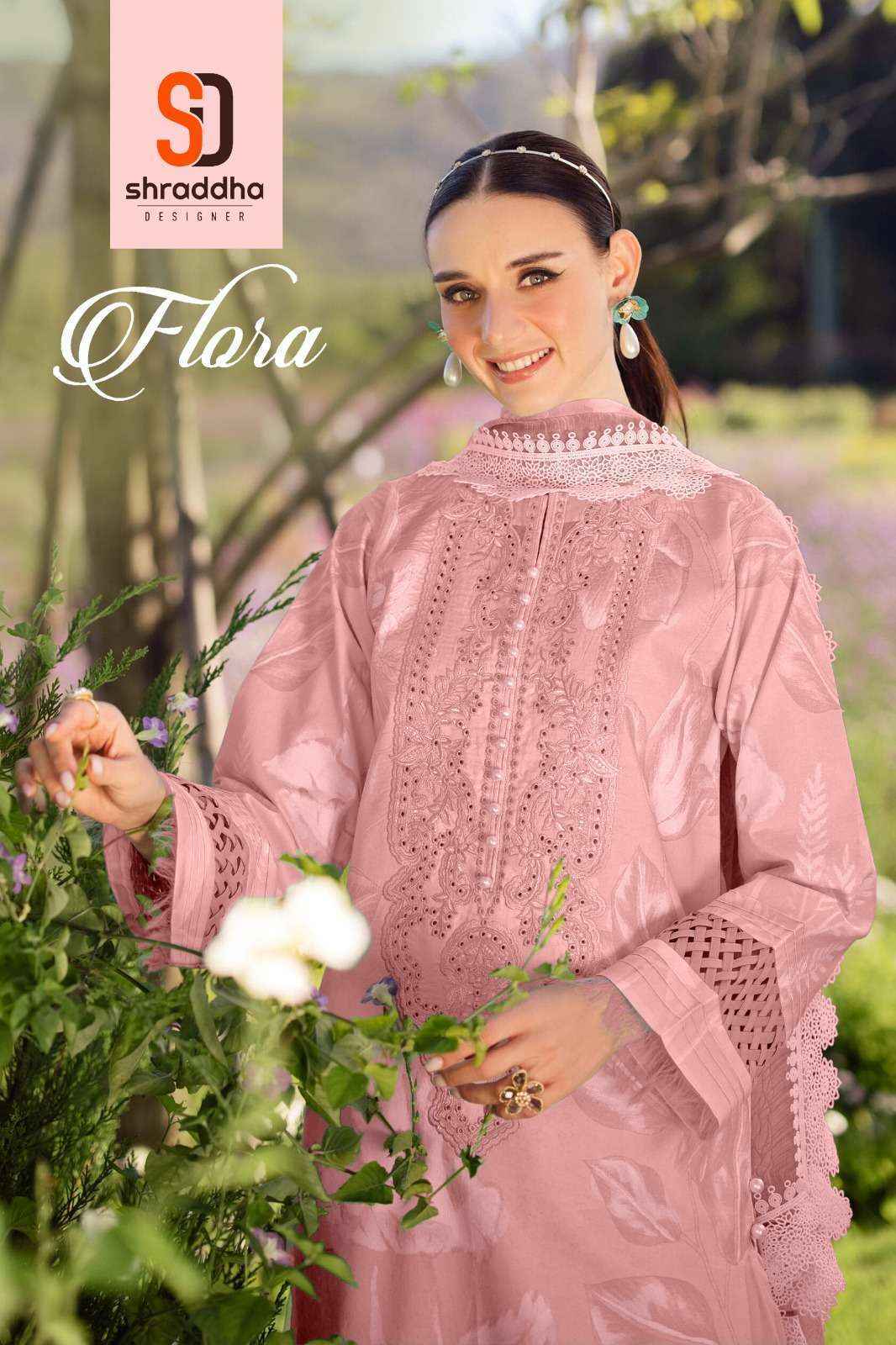 Shraddha Designer Flora Vol 1 Lawn Cotton Dress Material 6 pcs Catalogue