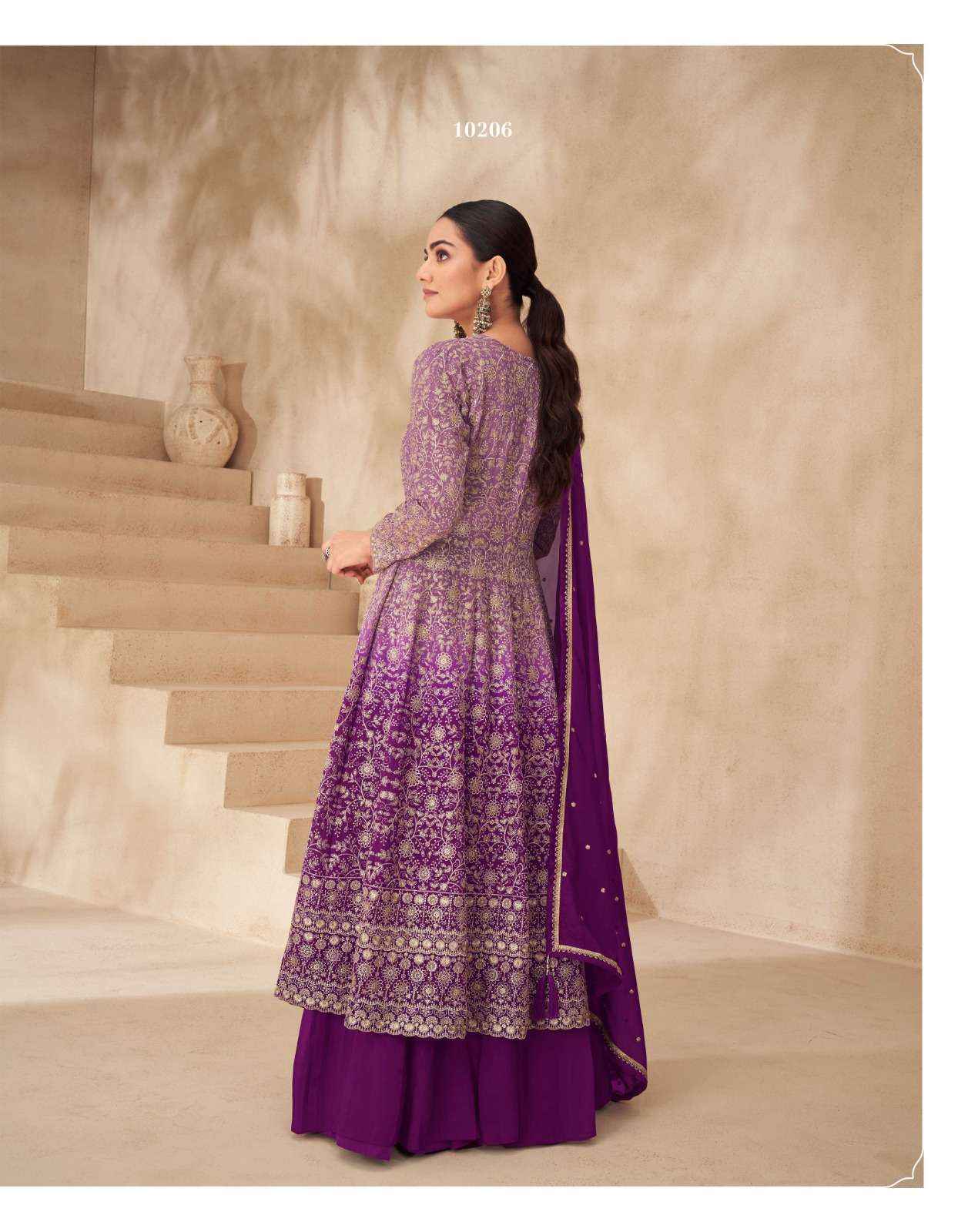 AASHIRWAD CREATION GULNAAZ HEAVY EMBROIDERED WEDDING WEAR DRESS ( 4 PCS CATALOG )