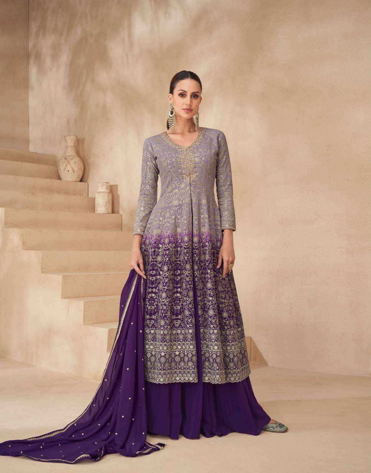 AASHIRWAD CREATION GULNAAZ HEAVY EMBROIDERED WEDDING WEAR DRESS ( 4 PCS CATALOG )