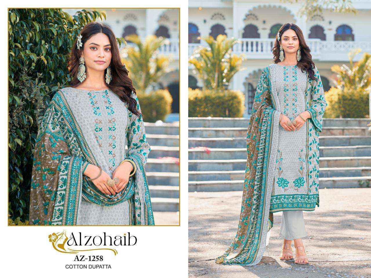 AL ZOHAIB NOOR VOL 2 COTTON PRINT WITH FANCY EMBROIDERY WORK SUIT