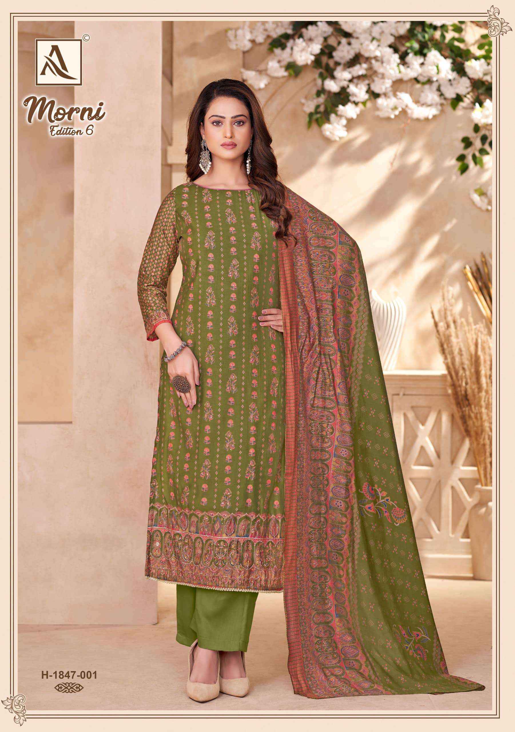 Alok Suit Morni Edition 6 pure modal Dress Material Surat Wholesaler ( 4 Pcs Catalogue )