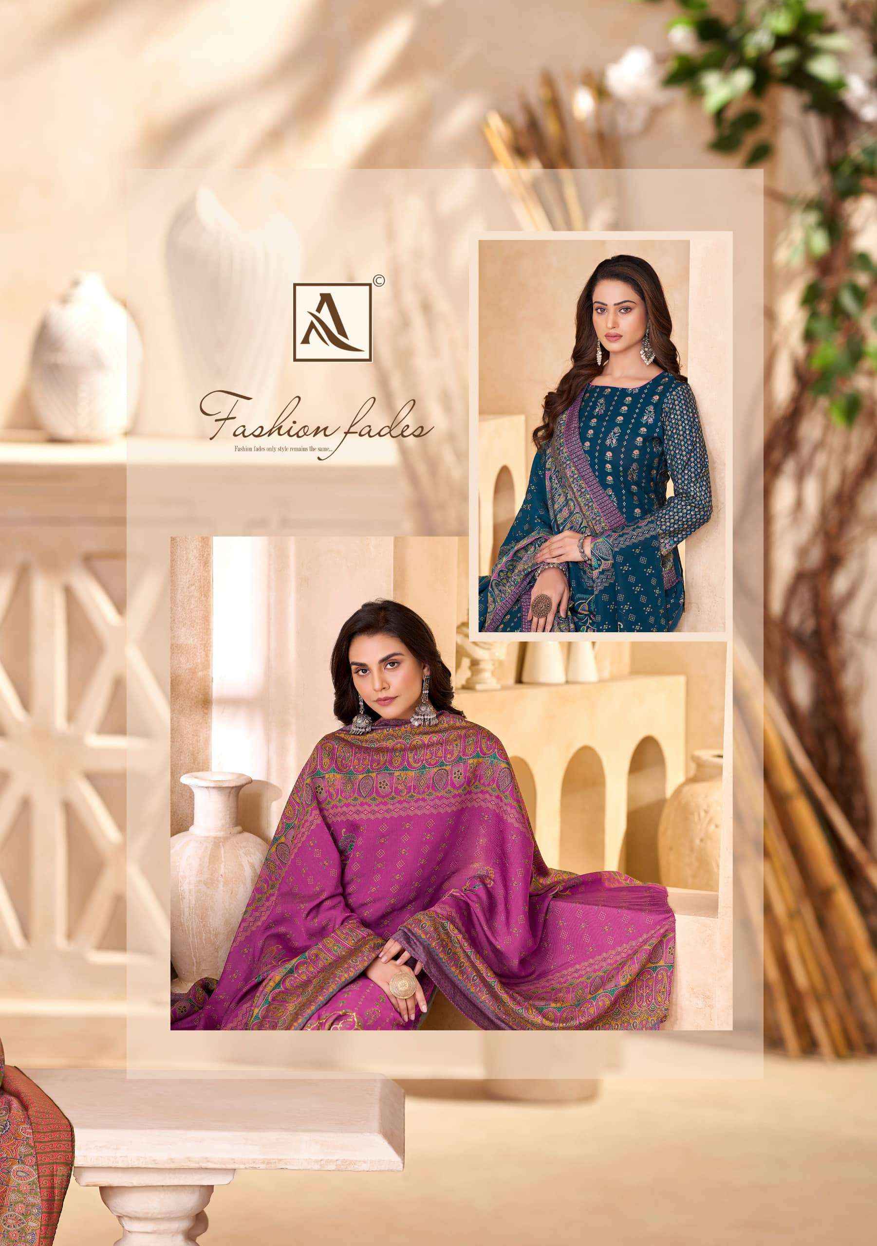 Alok Suit Morni Edition 6 pure modal Dress Material Surat Wholesaler ( 4 Pcs Catalogue )
