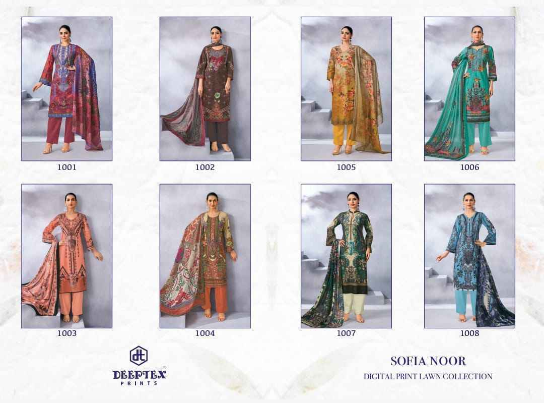 Deeptex Sofia Noor Cotton Dress Material Wholesale Price ( 8 Pcs Catalog )