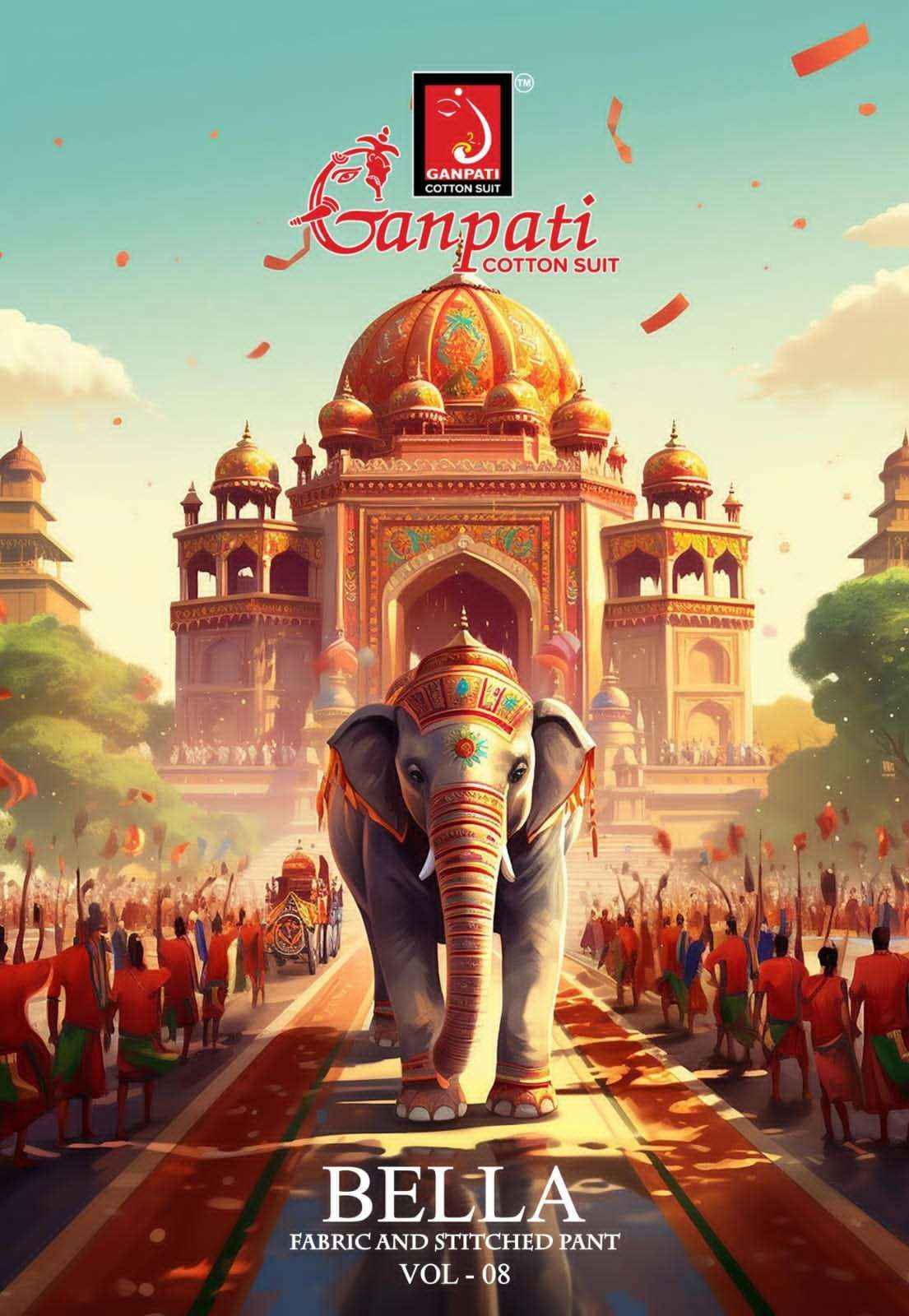 Ganpati Bella Vol 8 Pure Cotton Readymade Salwar Suits Wholesale Price ( 15 Pcs catalogue )