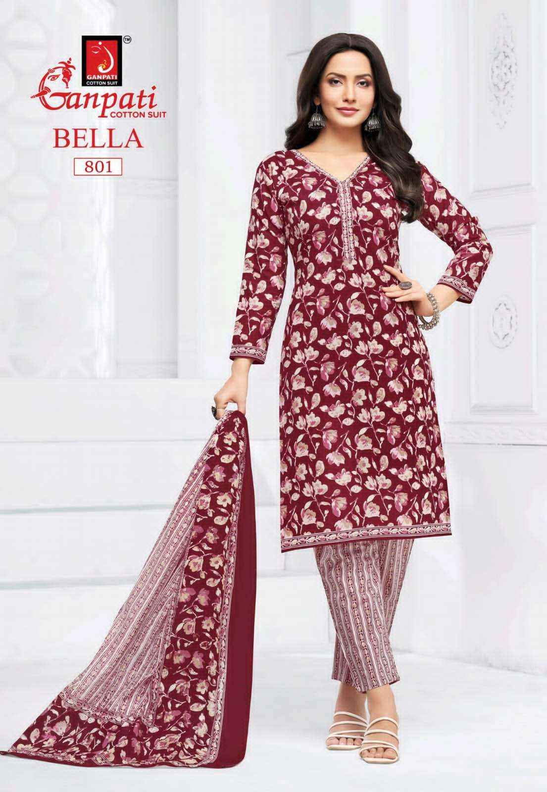 Ganpati Bella Vol 8 Pure Cotton Readymade Salwar Suits Wholesale Price ( 15 Pcs catalogue )