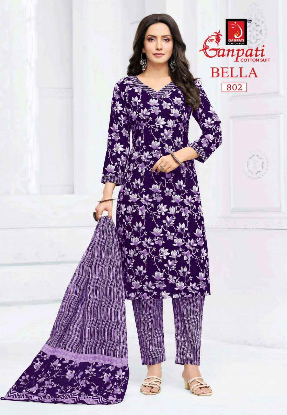 Ganpati Bella Vol 8 Pure Cotton Readymade Salwar Suits Wholesale Price ( 15 Pcs catalogue )