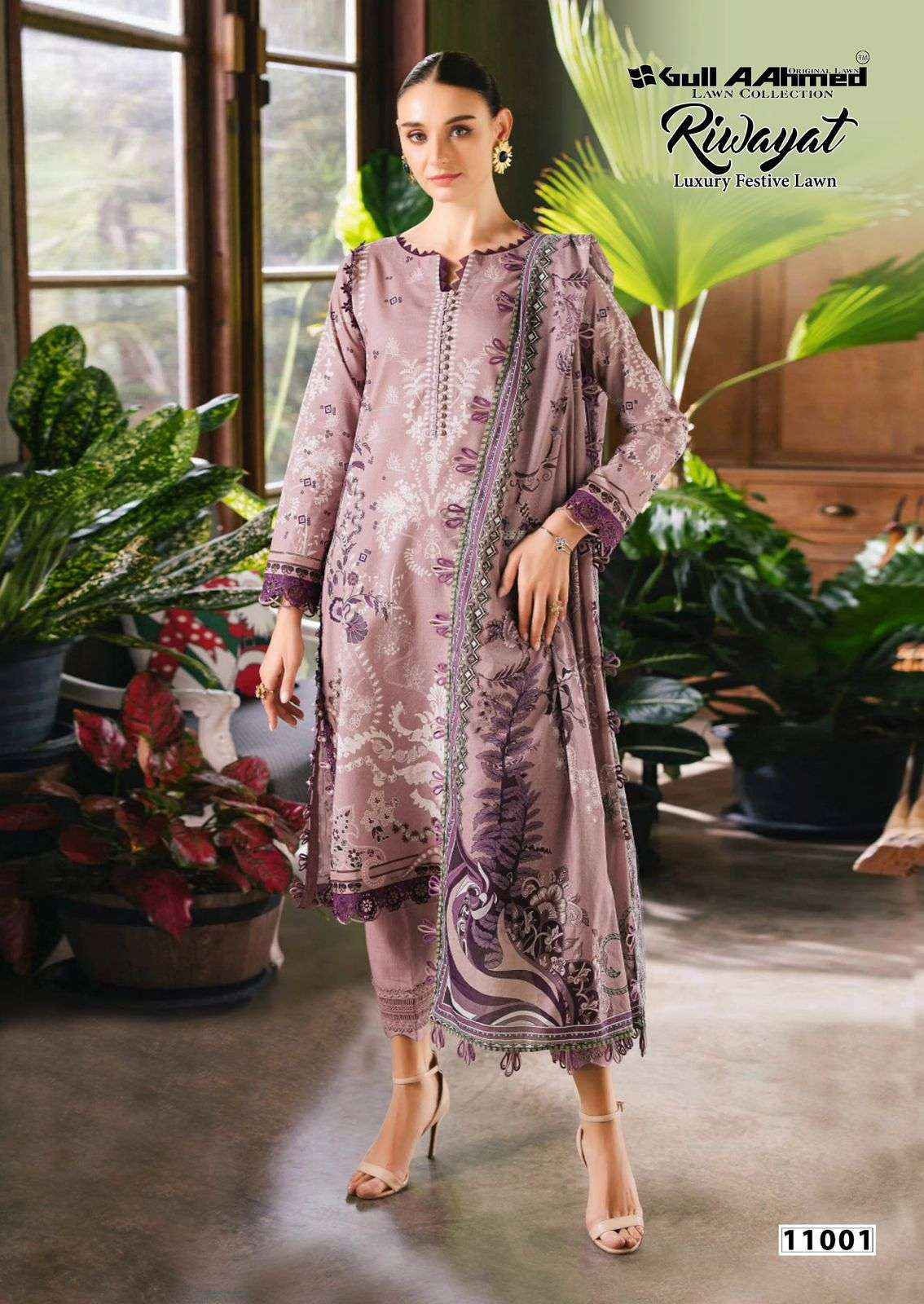Gul Ahmed Riwayat Vol 11 Printed Pure Lawn Dress Material Wholesale Price ( 6 Pcs Catalog )