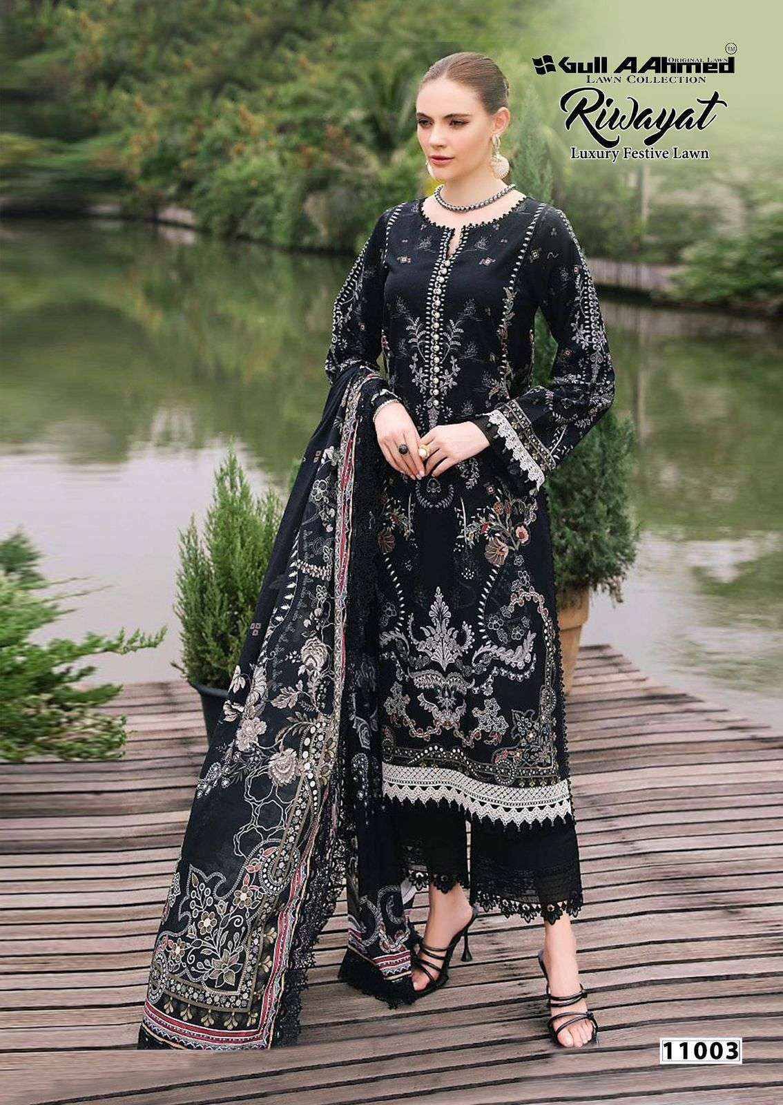 Gul Ahmed Riwayat Vol 11 Printed Pure Lawn Dress Material Wholesale Price ( 6 Pcs Catalog )