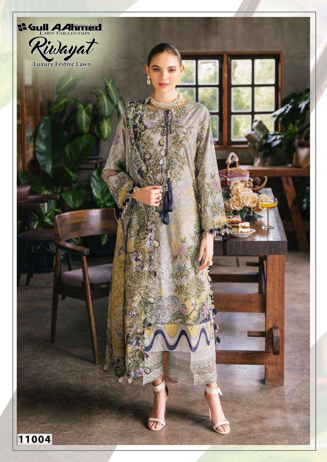 Gul Ahmed Riwayat Vol 11 Printed Pure Lawn Dress Material Wholesale Price ( 6 Pcs Catalog )
