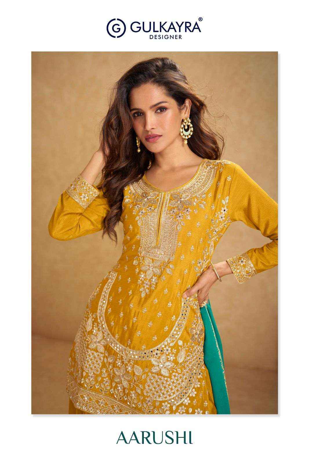 Gulkayra Aarushi 7545 Colors Designer Gharara Dress Wholesale Price ( 3 Pcs Catalog )