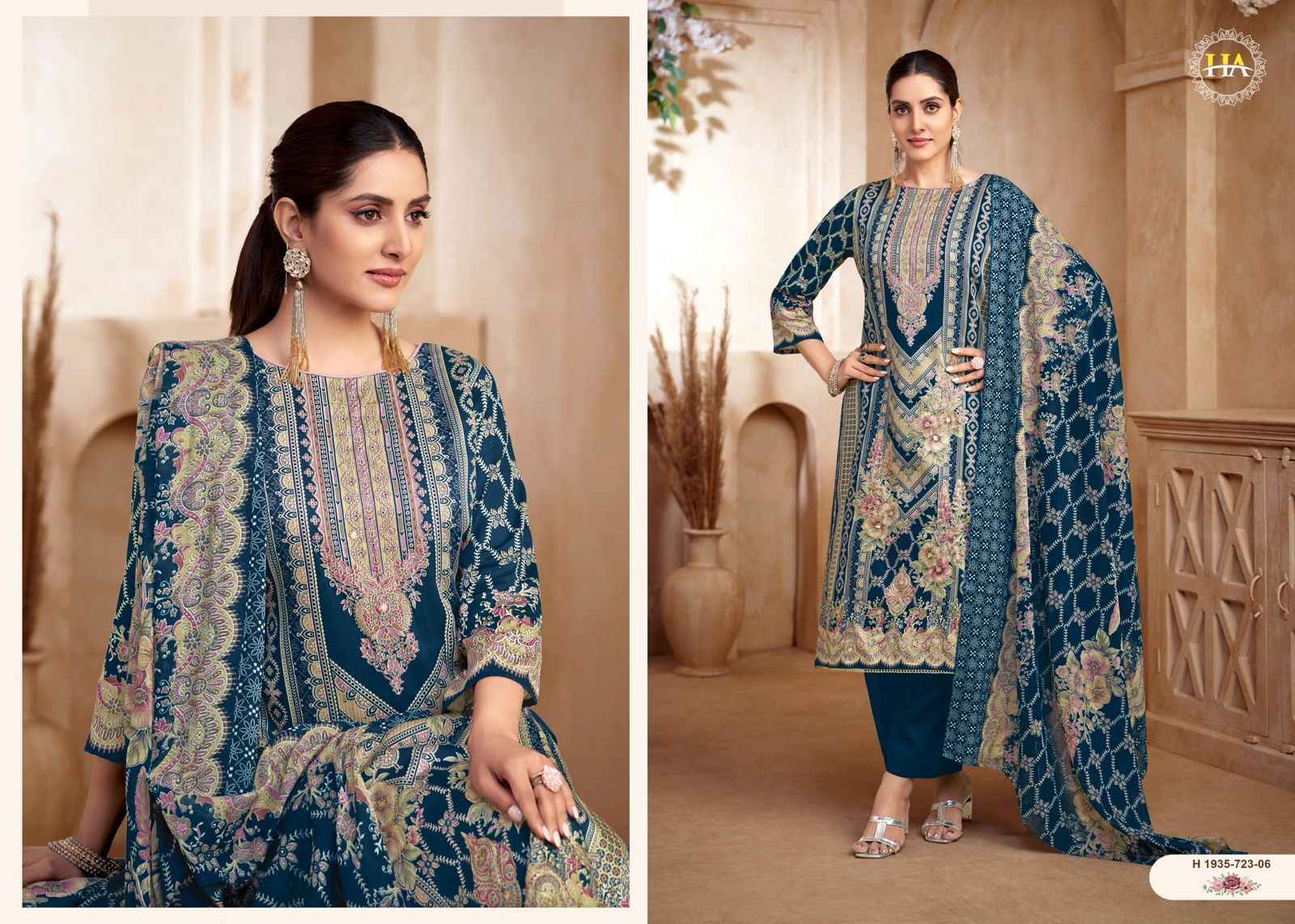 Harshit Fashion Meheroon Edition 13 Viscouse Reyon Dress Material Wholesale Price ( 6 Pcs Catalog )