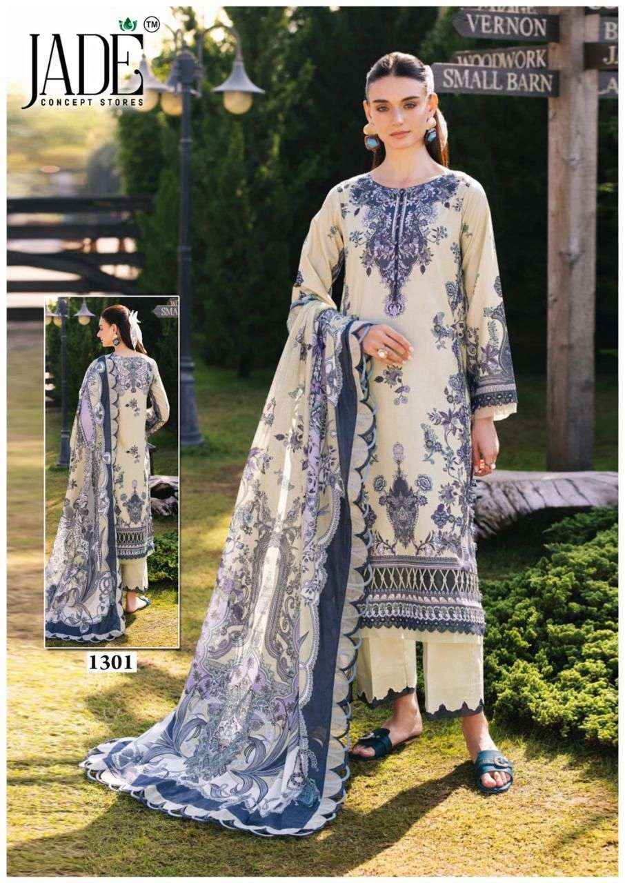 Jade Bin Saeed Vol 13 Pure Heavy Lawn Cotton Dress Material Wholesale Price ( 6 Pcs Catalog )