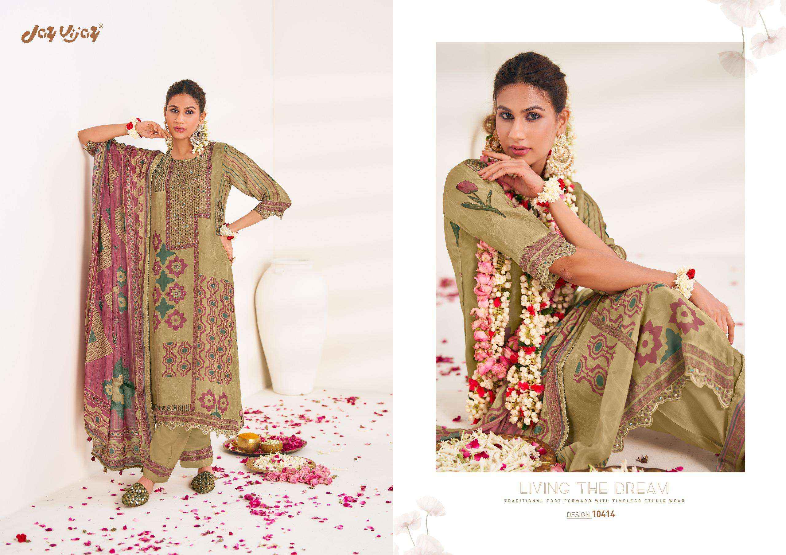 Jay Vijay Maahru Premium Bemberg Silk Designer Dress Wholesale Price ( 6 Pcs Catalog )