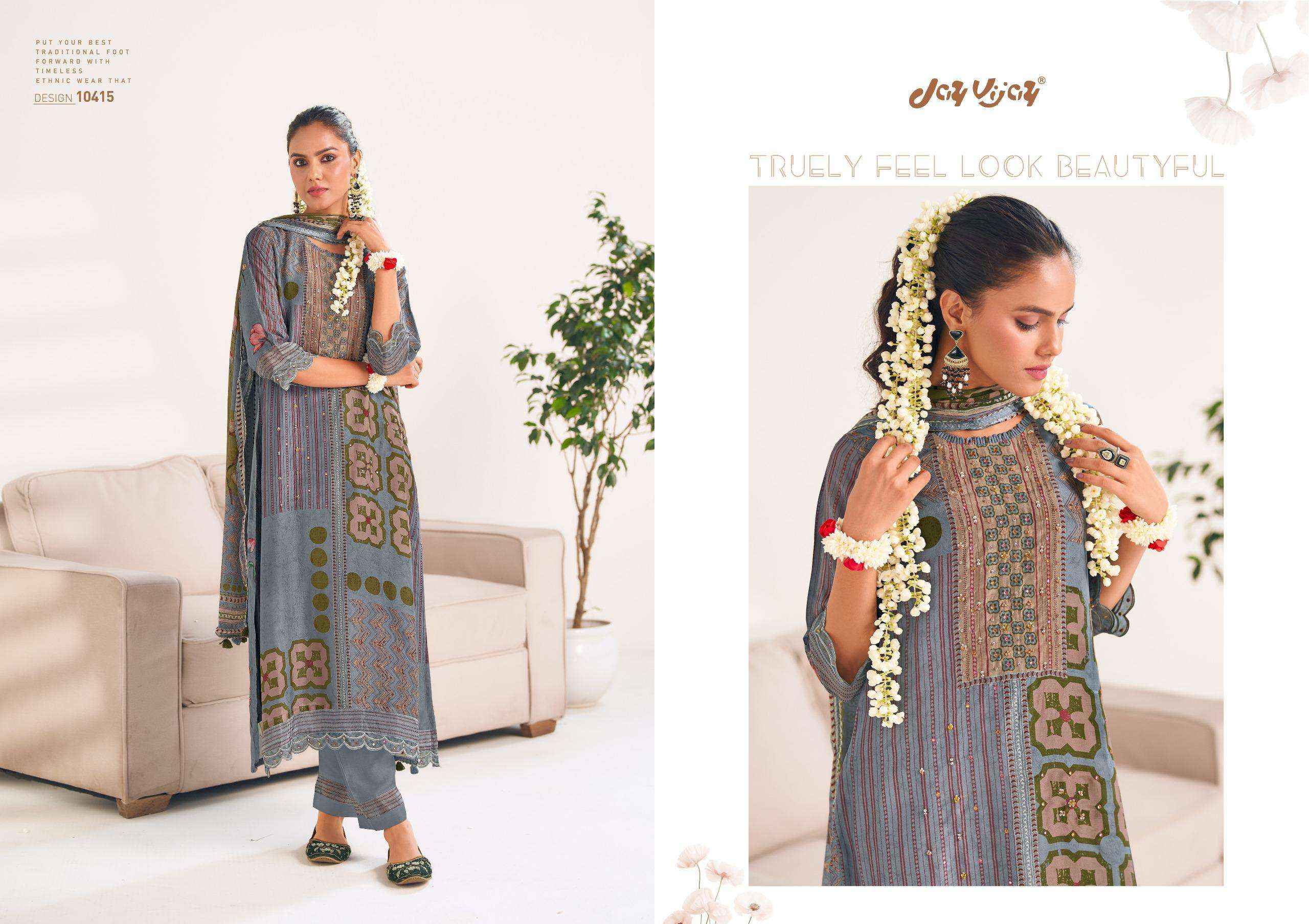 Jay Vijay Maahru Premium Bemberg Silk Designer Dress Wholesale Price ( 6 Pcs Catalog )