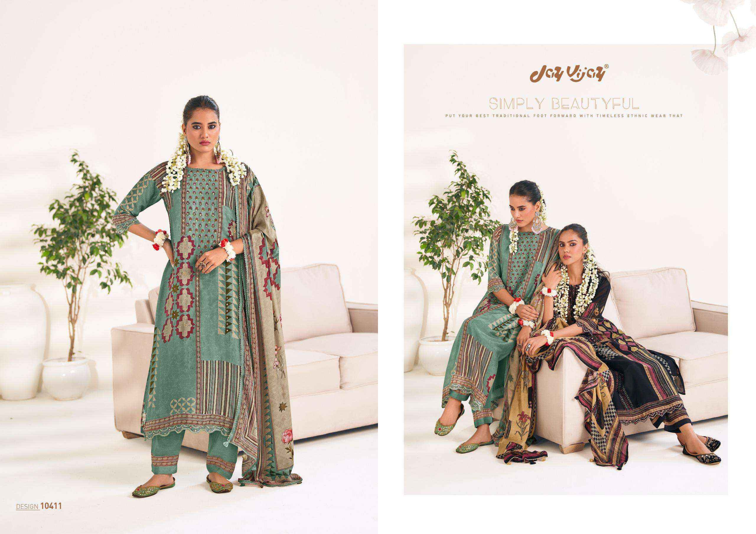 Jay Vijay Maahru Premium Bemberg Silk Designer Dress Wholesale Price ( 6 Pcs Catalog )