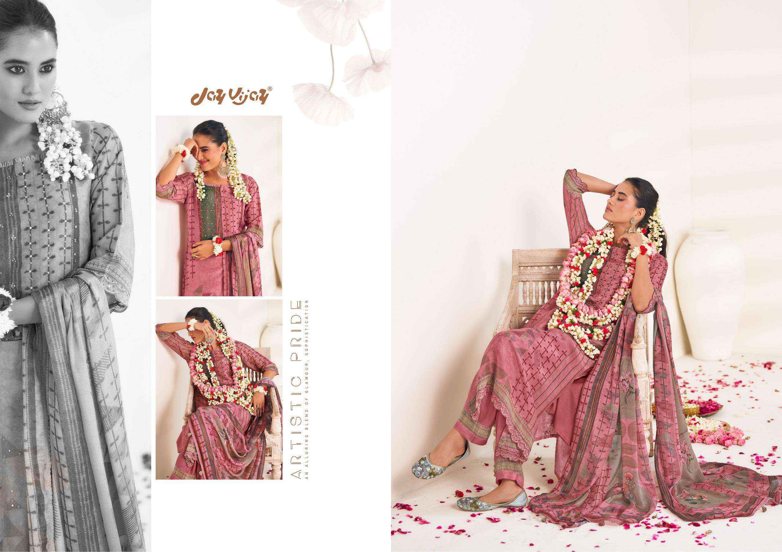 Jay Vijay Maahru Premium Bemberg Silk Designer Dress Wholesale Price ( 6 Pcs Catalog )