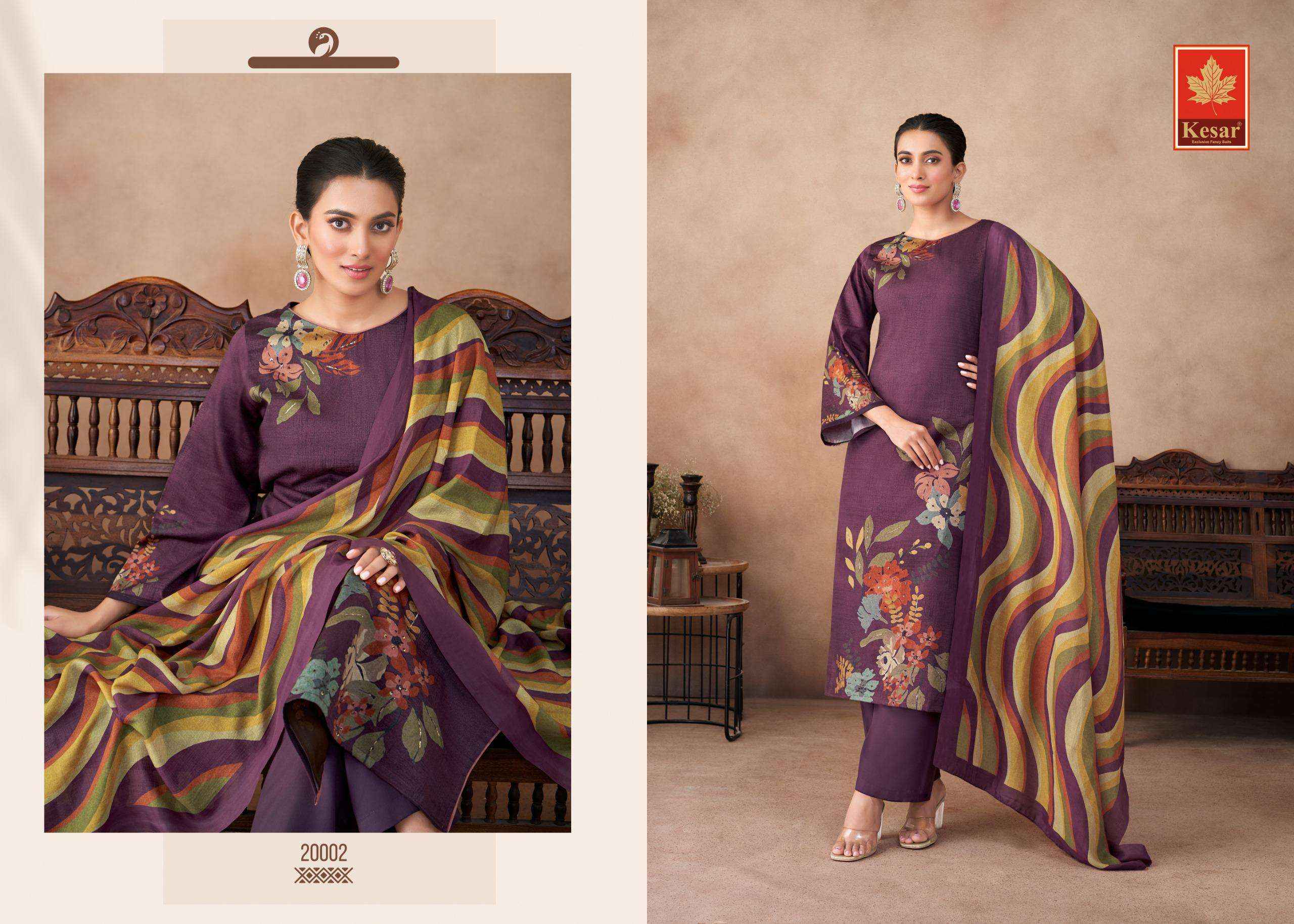Karachi Prints Kesar Daizy Fancy Pure Jam Satin Dress Wholesale Price ( 4 Pcs Catalog )