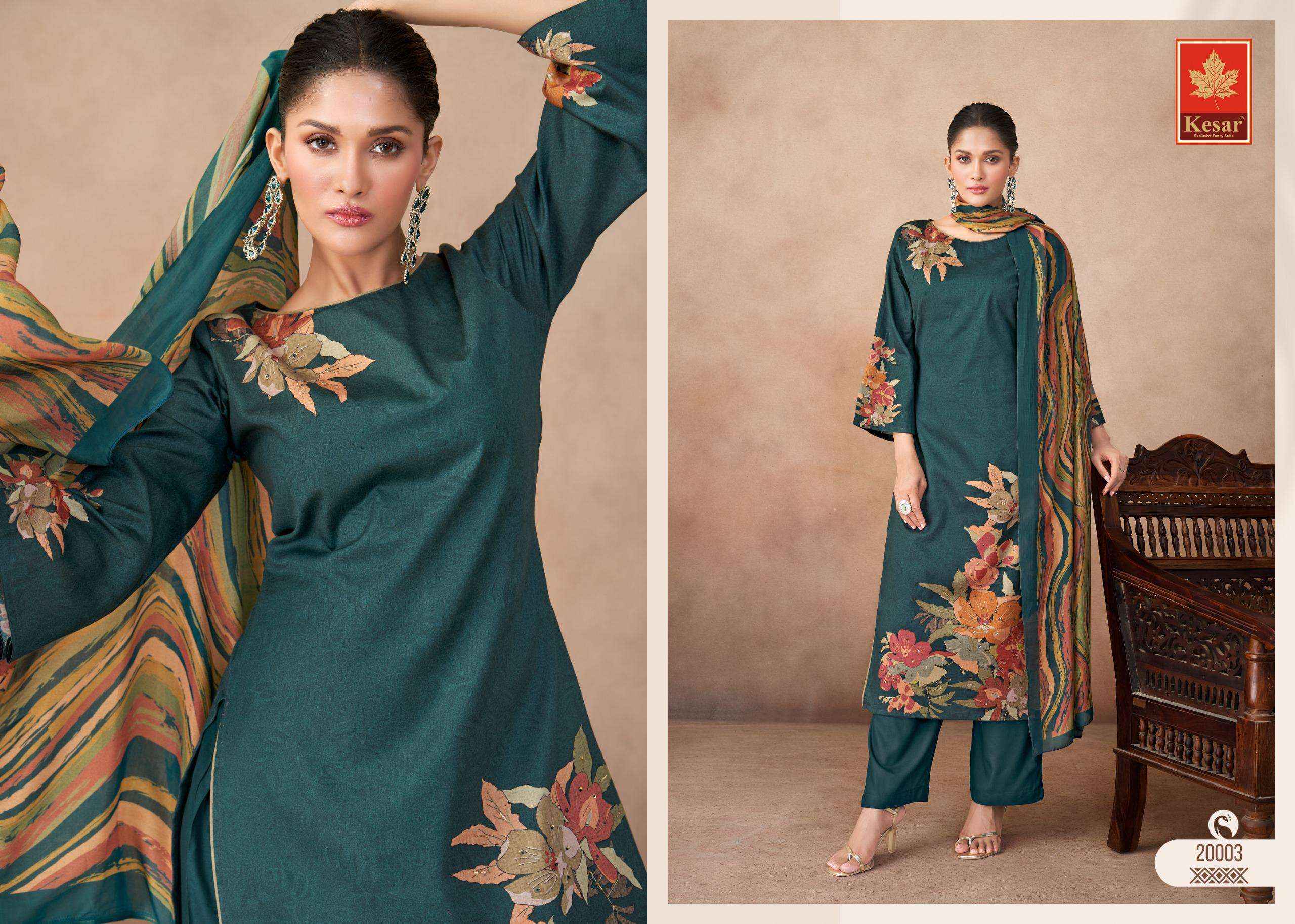 Karachi Prints Kesar Daizy Fancy Pure Jam Satin Dress Wholesale Price ( 4 Pcs Catalog )