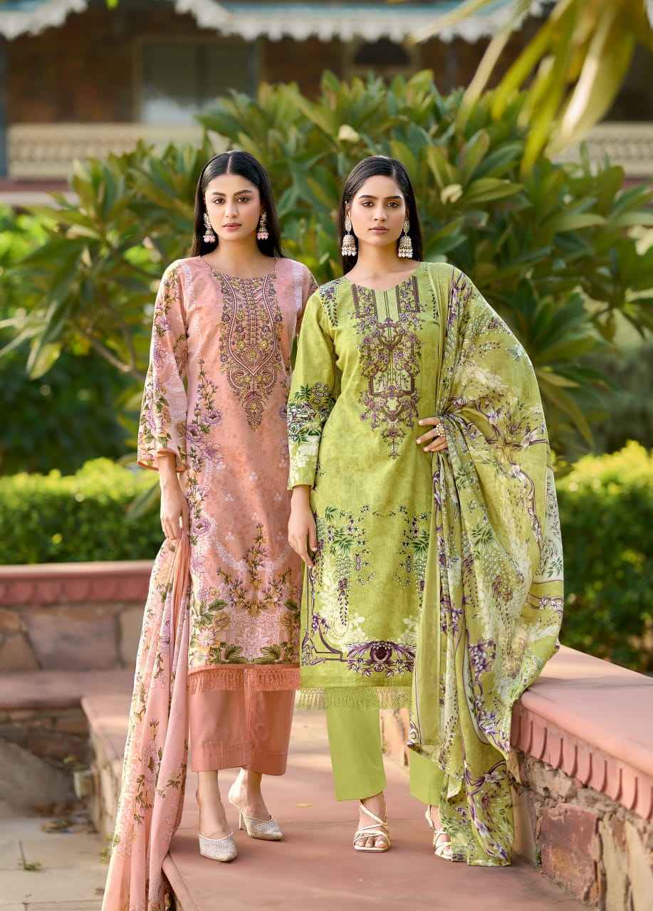 KAVYA KALA RIHAANA Vol-12 PURE CAMBRIC‎ DRESS MATERIAL WHOLESALE PRICE ( 8 PCS CATALOGUE )