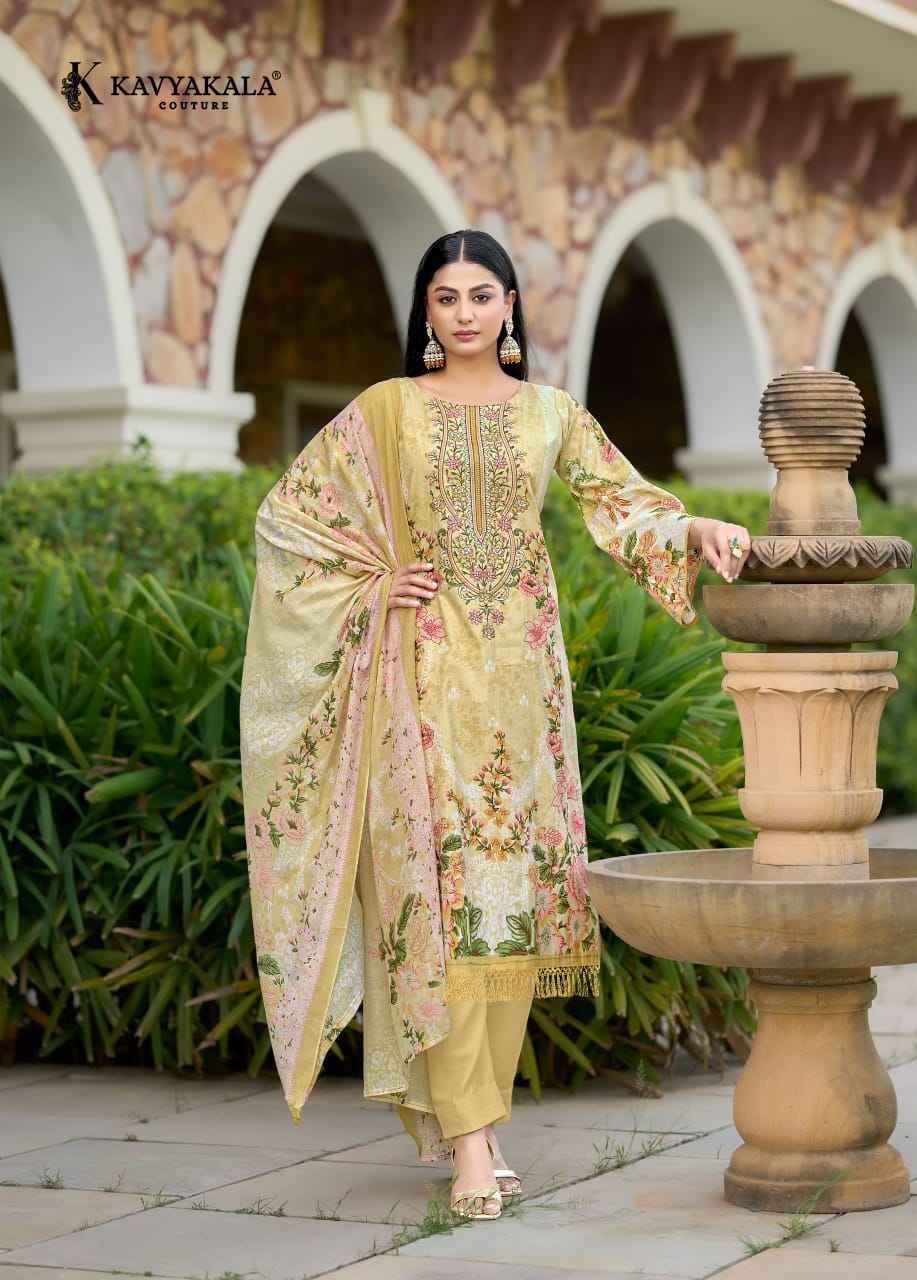 KAVYA KALA RIHAANA Vol-12 PURE CAMBRIC‎ DRESS MATERIAL WHOLESALE PRICE ( 8 PCS CATALOGUE )