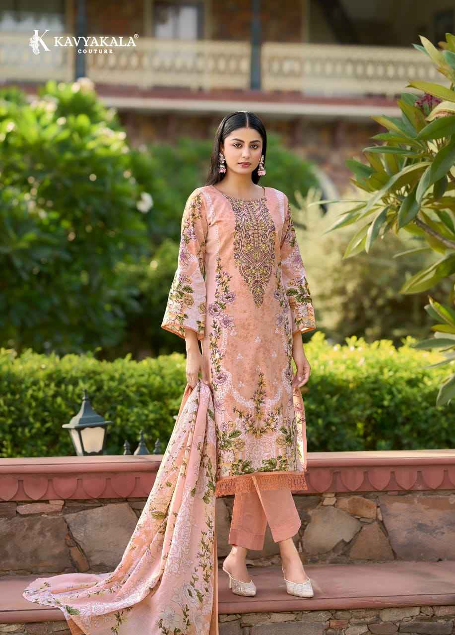 KAVYA KALA RIHAANA Vol-12 PURE CAMBRIC‎ DRESS MATERIAL WHOLESALE PRICE ( 8 PCS CATALOGUE )