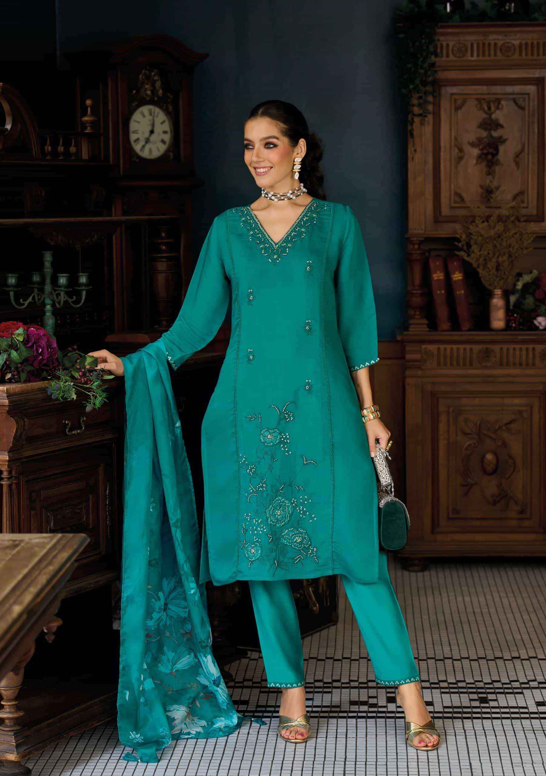 Lady Leela Saiyaara Exclusive Kurti Bottom Dupatta Set Wholesale Price ( 4 Pcs Catalog )