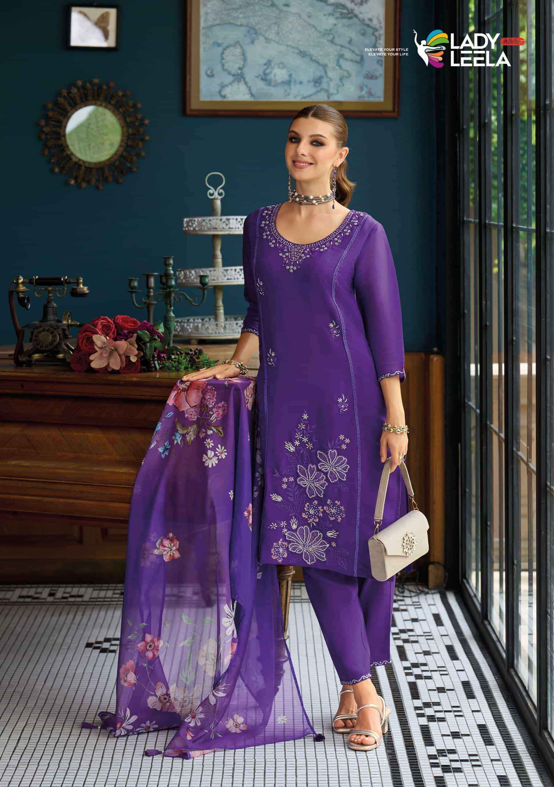 Lady Leela Saiyaara Exclusive Kurti Bottom Dupatta Set Wholesale Price ( 4 Pcs Catalog )