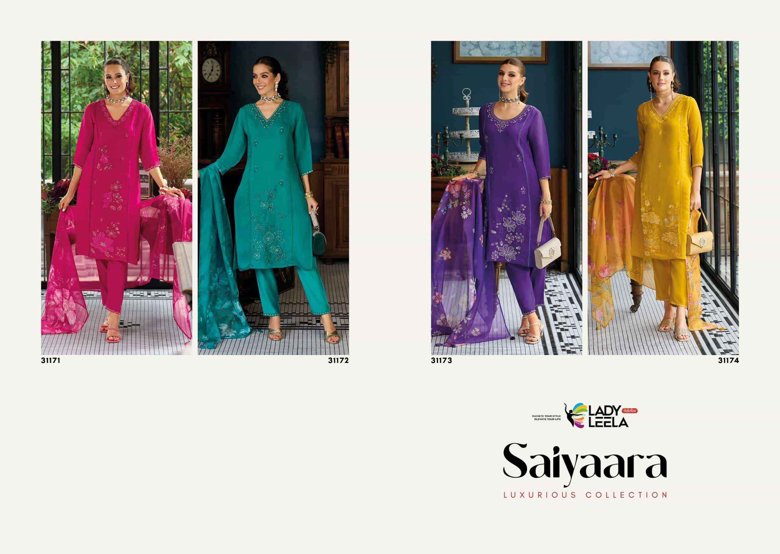 Lady Leela Saiyaara Exclusive Kurti Bottom Dupatta Set Wholesale Price ( 4 Pcs Catalog )