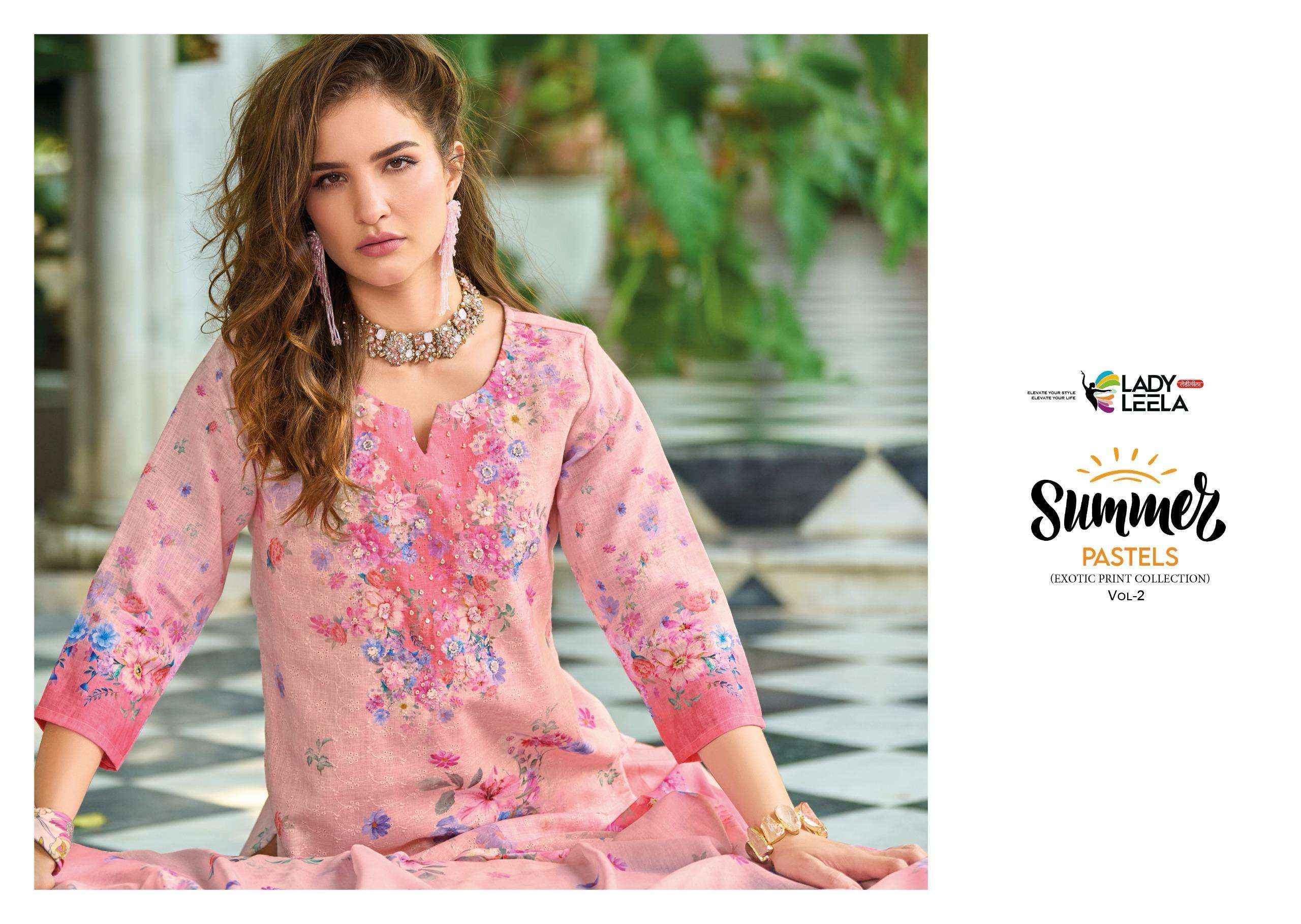Lady Leela Summer Pastels Vol 2 Exclusive Readymade 3 Piece Suit Wholesale
