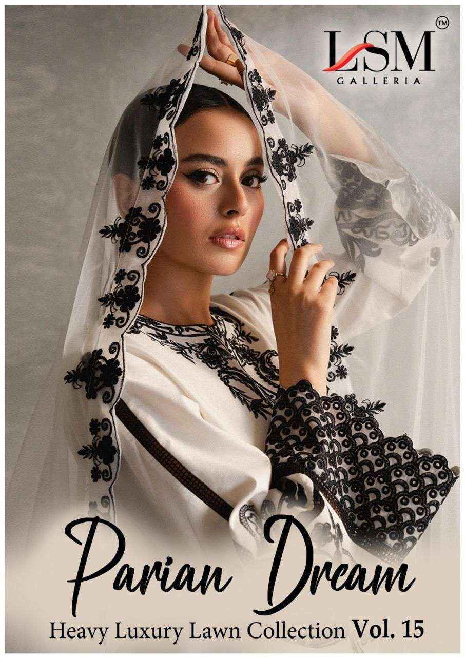 LSM Galleria Parian Dream Vol 15 Lawn Dress Material Wholesale Price ( 6 Pcs Catalog )
