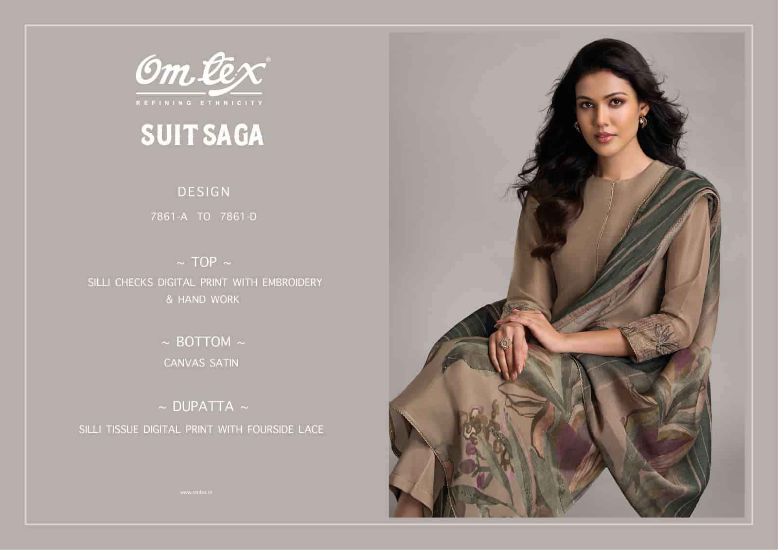 Omtex Suit Saga Exclusive Fancy Ladies Suit  Wholesale Price ( 4 Pcs Catalog )