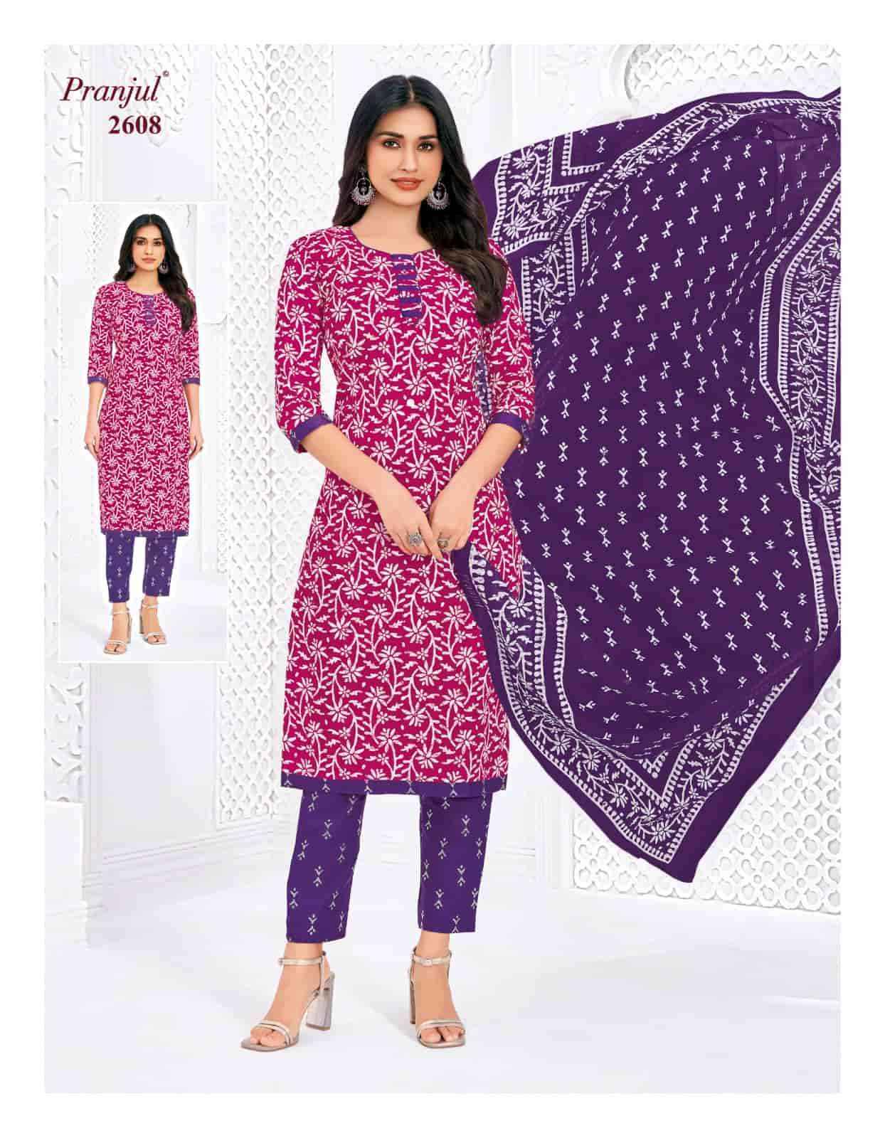 Pranjul Fashion Priyanka Vol 26 Cotton Unstitched Salwar Suit Wholesale Price ( 36 Pcs Catalogue )