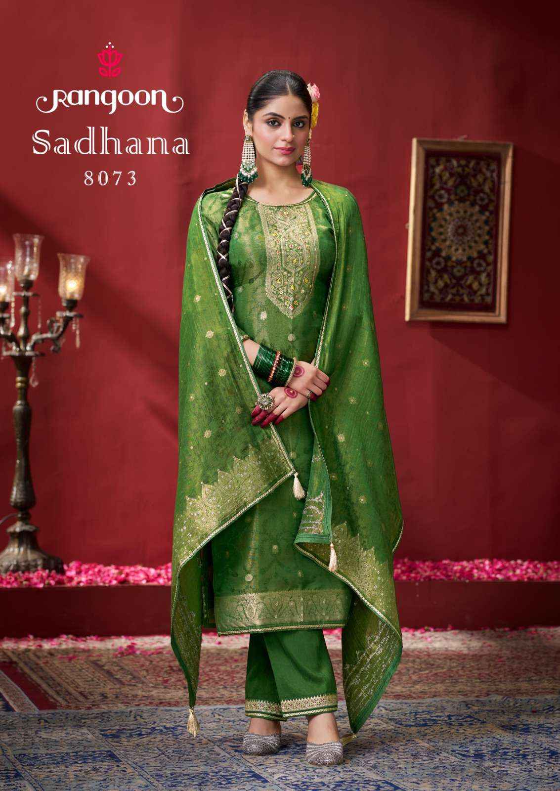 Rangoon Sadhana Jacquard Readymade Suit Wholesale Catalog Surat ( 4 Pcs Catalogue )
