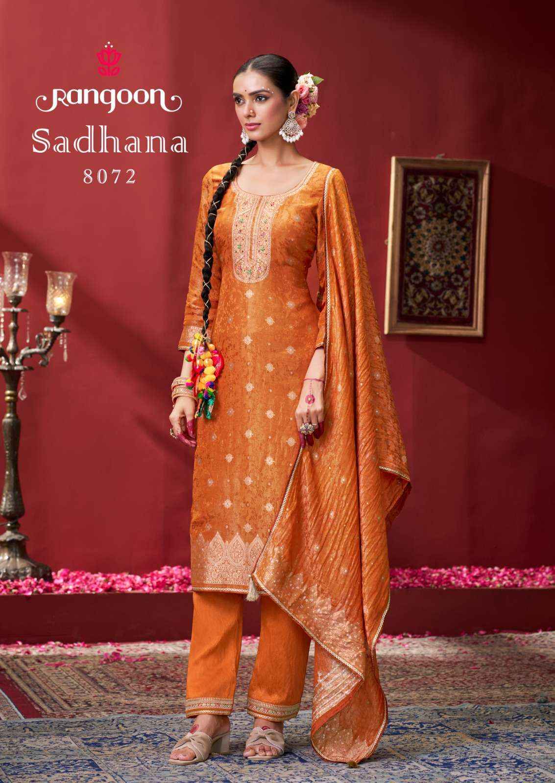 Rangoon Sadhana Jacquard Readymade Suit Wholesale Catalog Surat ( 4 Pcs Catalogue )