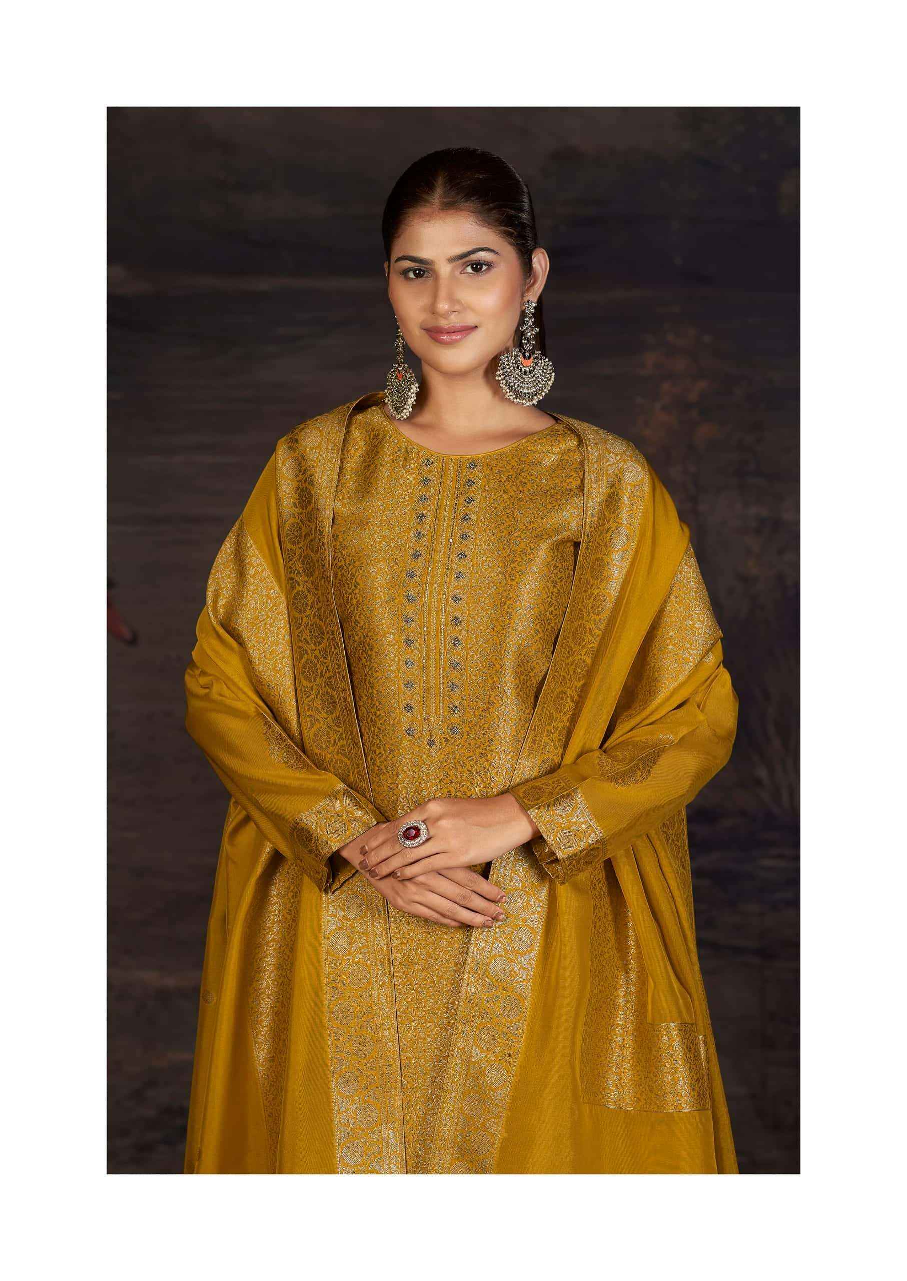 Sadhana Fashion Charvi Partywear Style Designer Silk Dress Material Wholesale Price ( 4 Pcs Catalog )