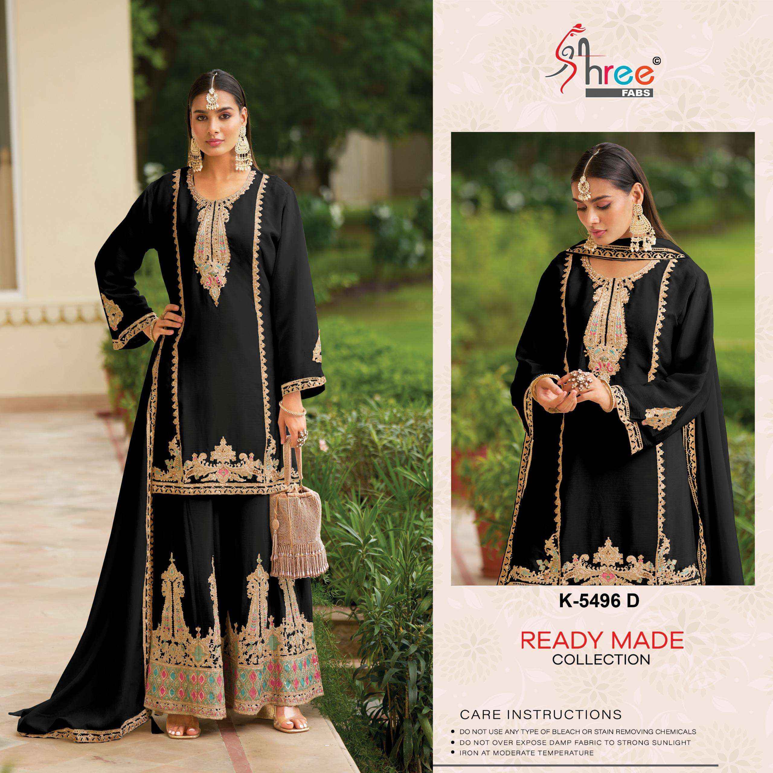 SHREE FABS K 5496 HEAVY EMBROIDERED DESIGNER WEDDING WEAR PAKISTANI DRESS WHOLESALE PRICE ( 4 PCS CATALOG )